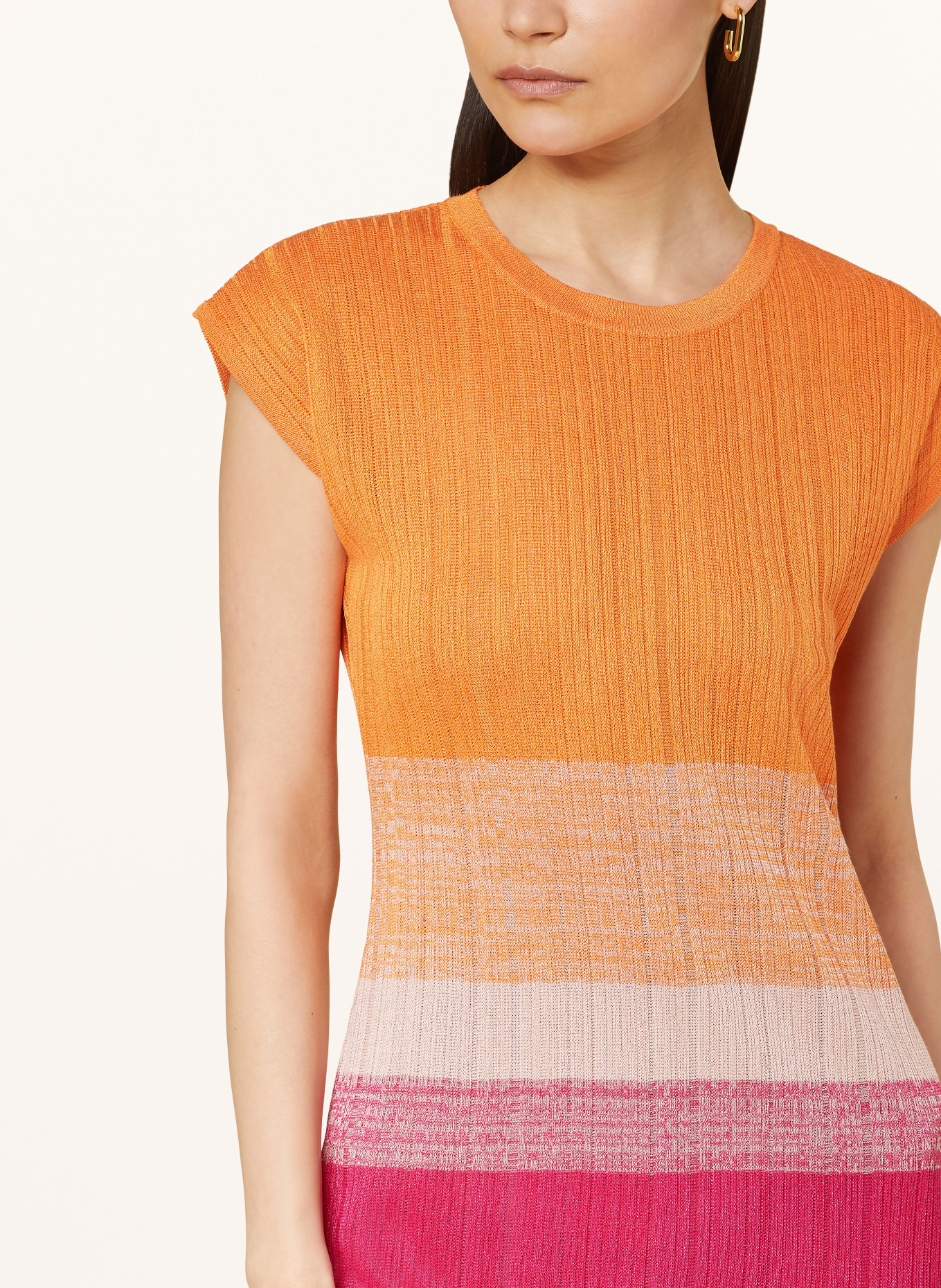 SPORTALM Knit dress, Color: ORANGE/ FUCHSIA/ ROSE (Image 4)
