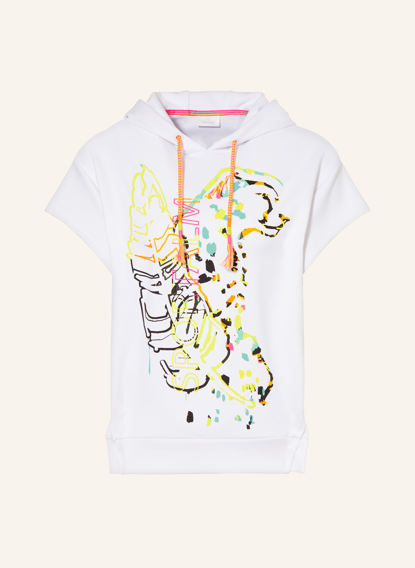 SPORTALM Sweatshirt, Color: WHITE/ BLACK/ NEON YELLOW (Image 1)