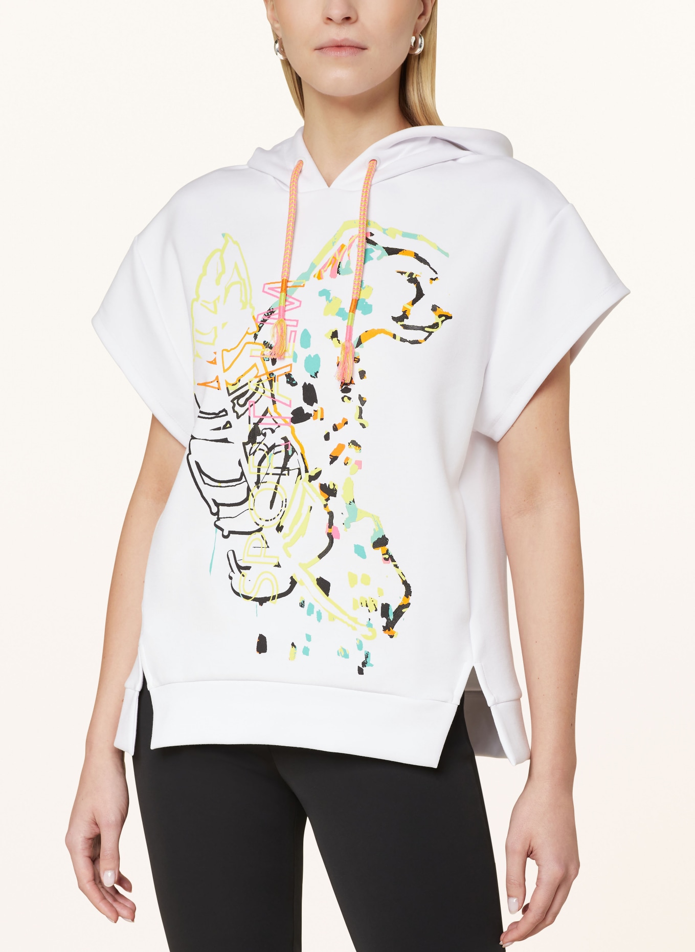 SPORTALM Sweatshirt, Color: WHITE/ BLACK/ NEON YELLOW (Image 5)