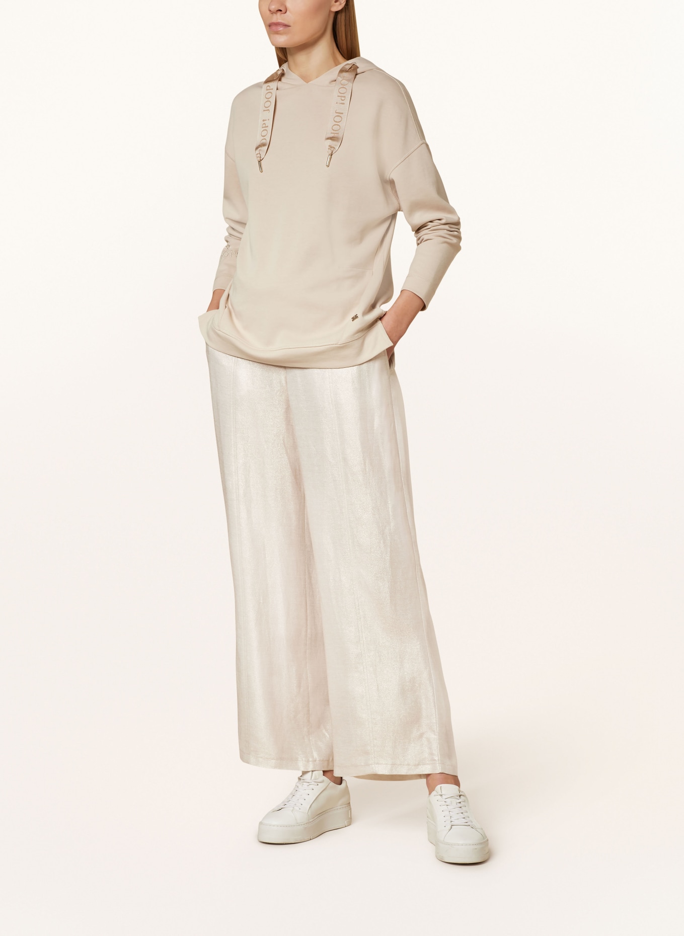 ULLI EHRLICH SPORTALM Marlene kalhoty s třpytivou přízí, Barva: BÉŽOVÁ (Obrázek 2)