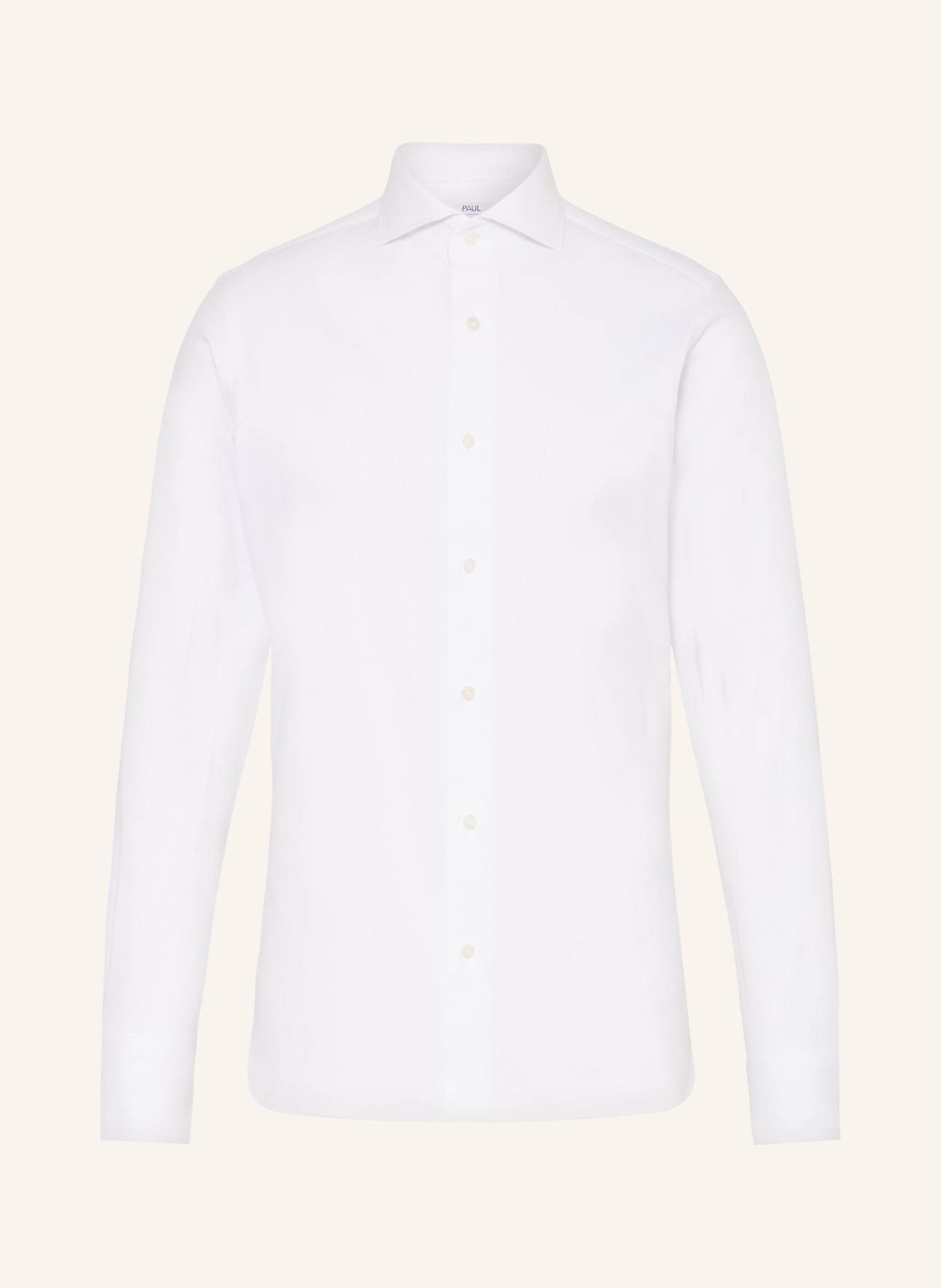 PAUL Piqué shirt slim fit, Color: WHITE (Image 1)