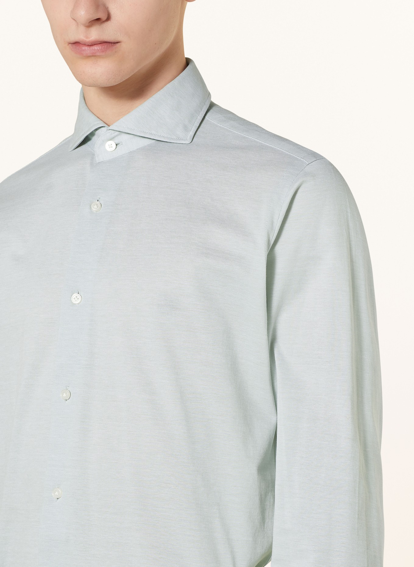 PAUL Piqué shirt slim fit: LIGHT GREEN