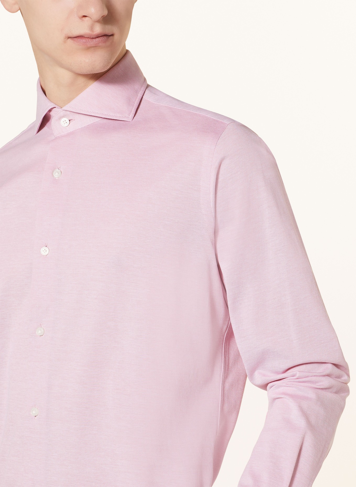 PAUL Piqué-Hemd Slim Fit: ROSÉ