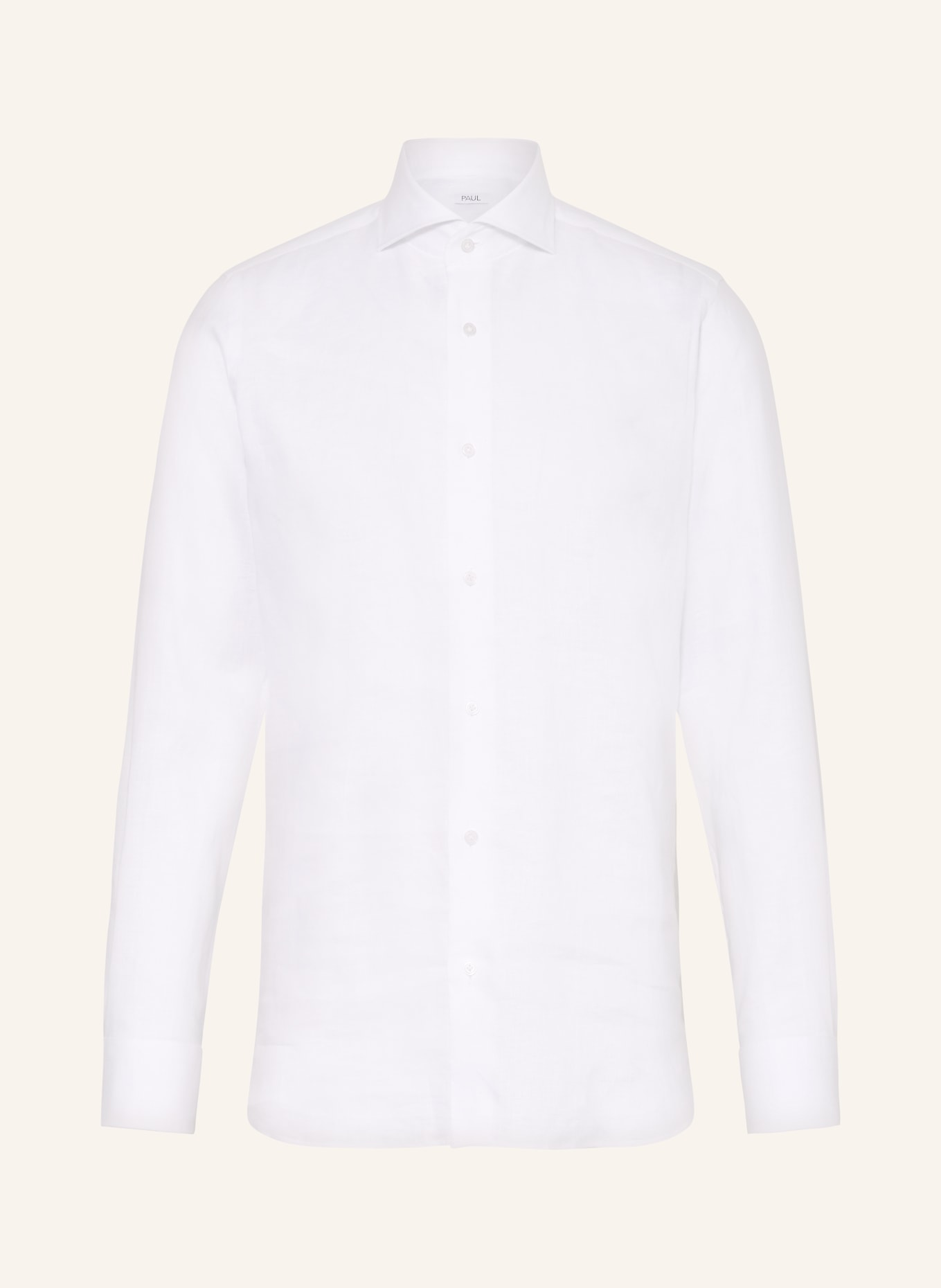 PAUL Linen shirt slim fit, Color: WHITE (Image 1)