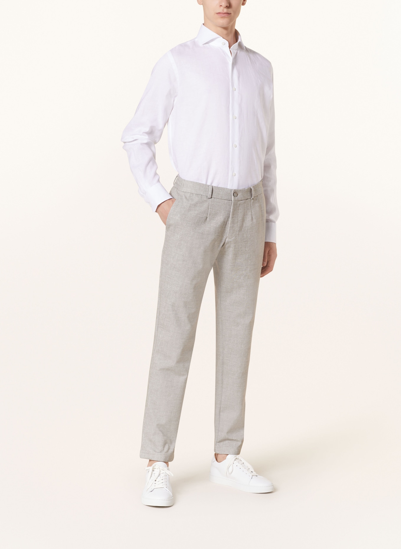 PAUL Linen shirt slim fit, Color: WHITE (Image 2)