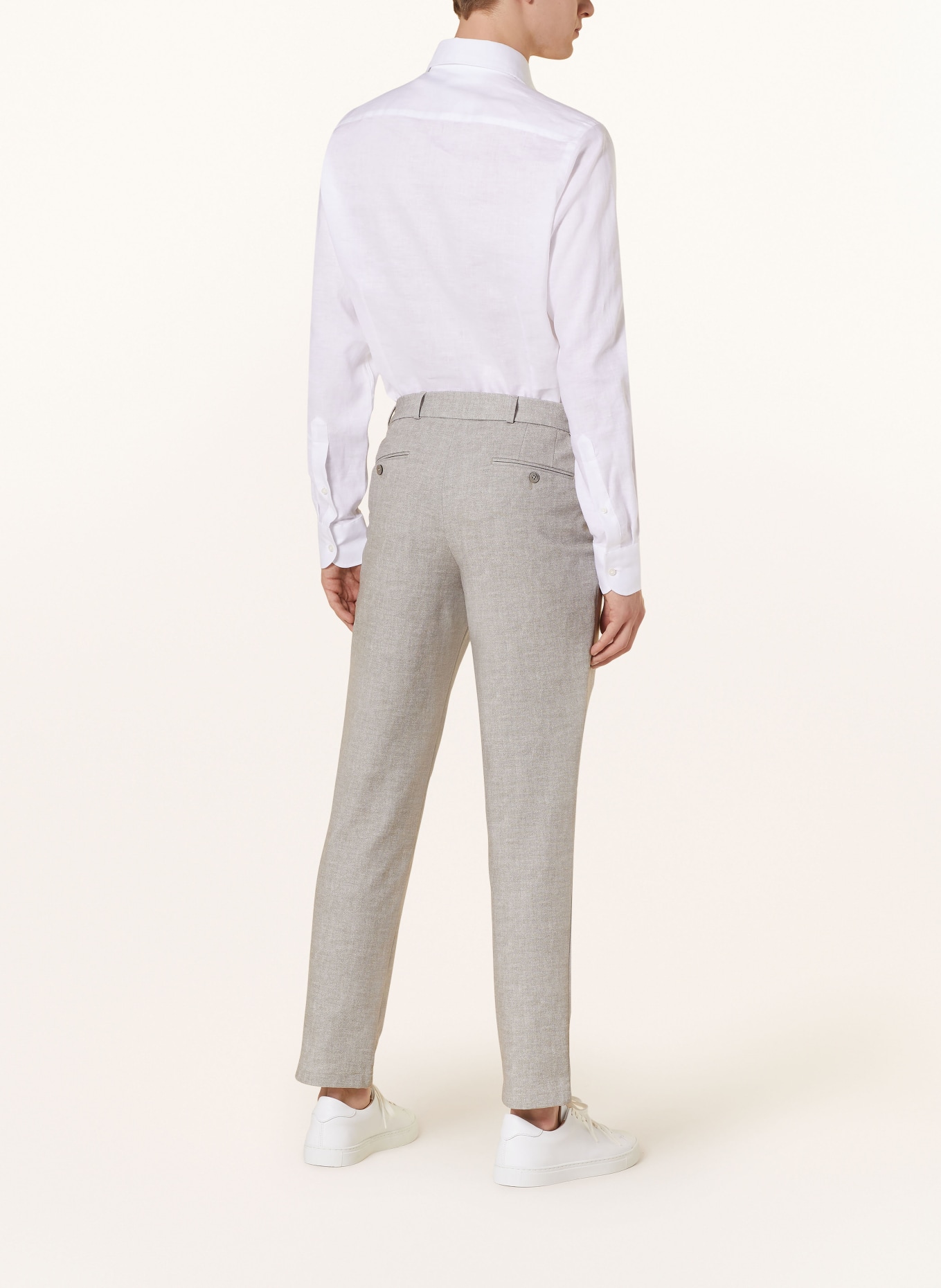 PAUL Linen shirt slim fit, Color: WHITE (Image 3)