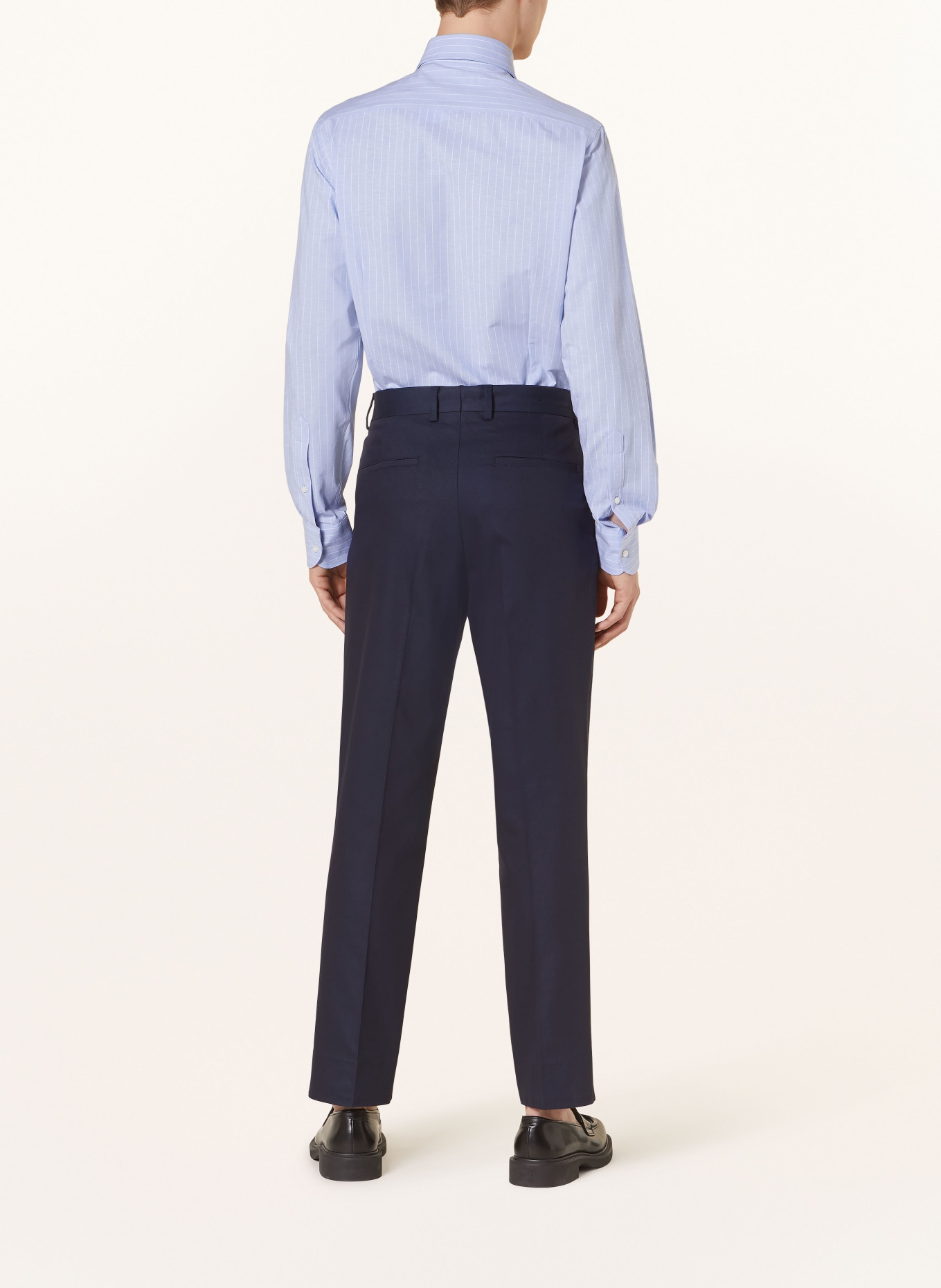 PAUL Shirt slim fit with linen, Color: LIGHT BLUE/ WHITE (Image 3)