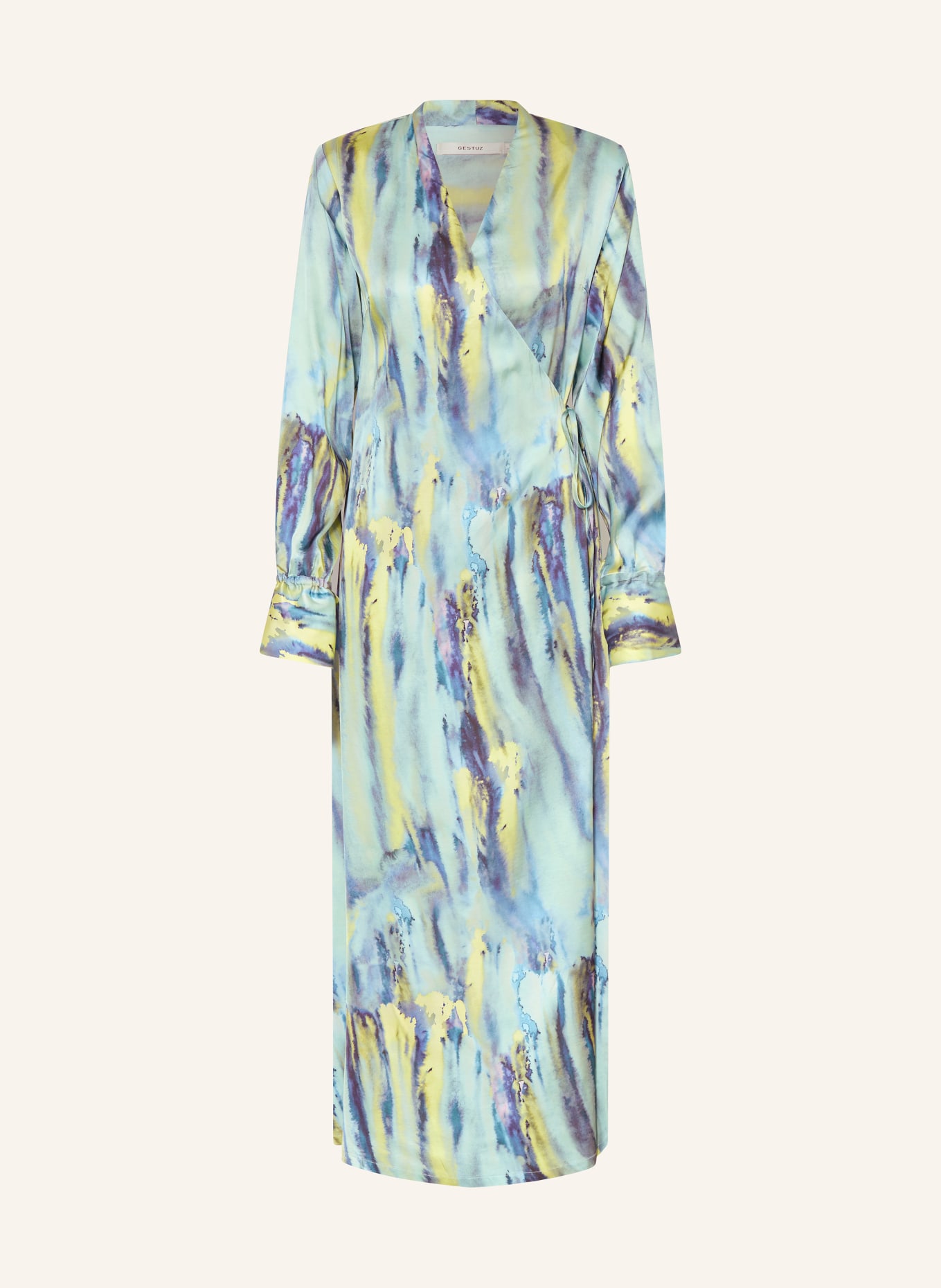 GESTUZ Wrap dress WALERIEGZ, Color: MINT/ BLUE/ YELLOW (Image 1)