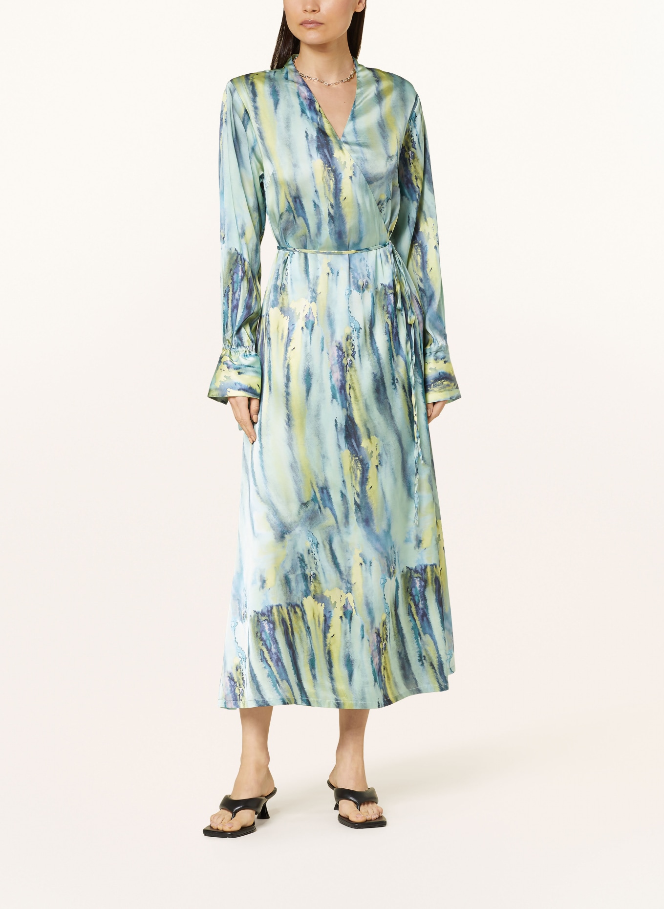 GESTUZ Wrap dress WALERIEGZ, Color: MINT/ BLUE/ YELLOW (Image 2)