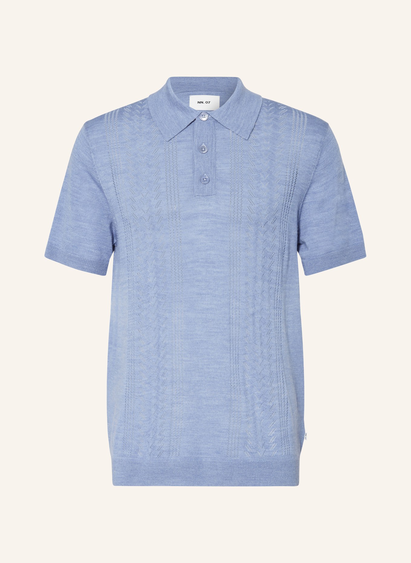 NN.07 Knitted polo shirt THOR, Color: LIGHT BLUE (Image 1)