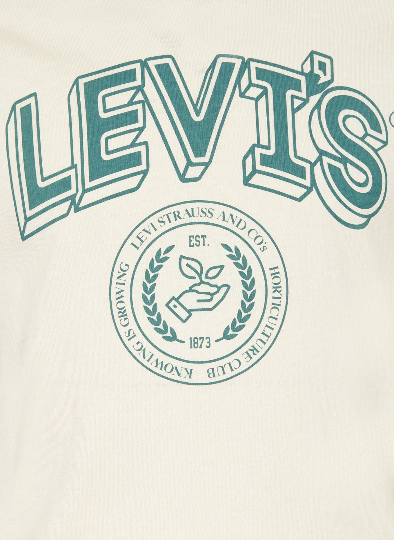 Levi's® Tričko s dlouhým rukávem BIRCH, Barva: KRÉMOVÁ/ ZELENÁ (Obrázek 3)