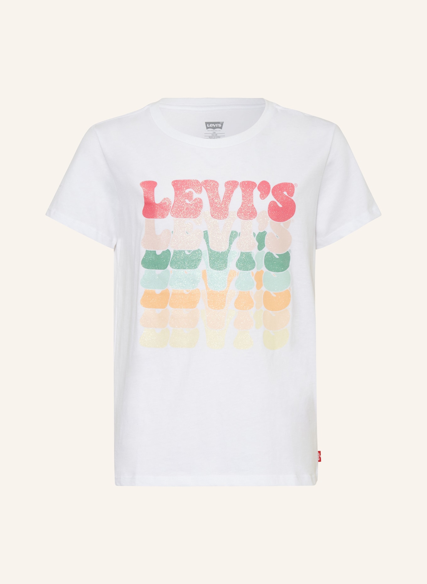 Levi's® T-shirt, Kolor: BIAŁY/ MOCNORÓŻOWY/ ZIELONY (Obrazek 1)