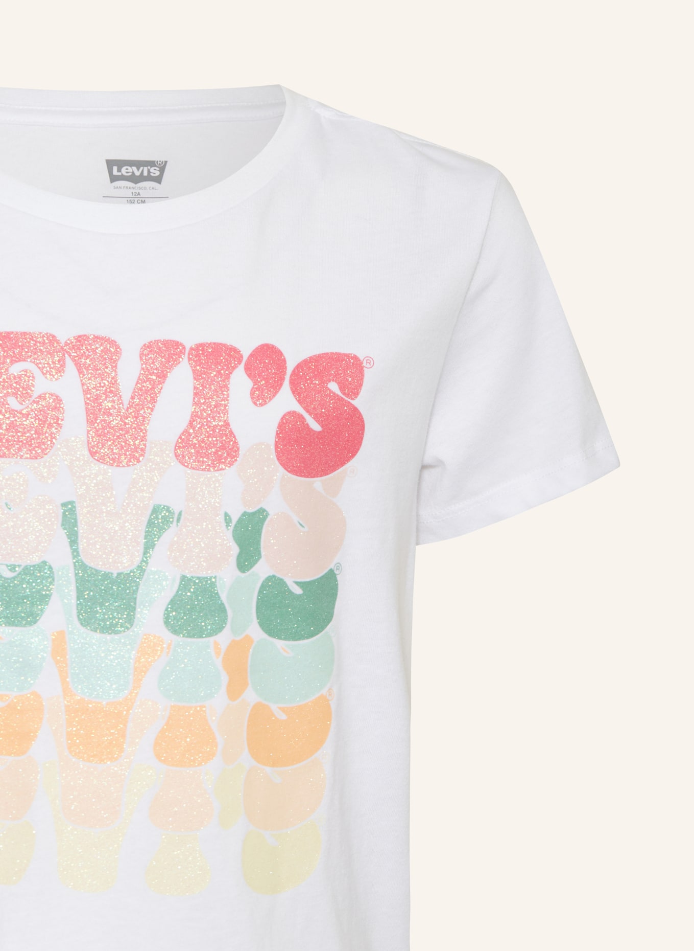 Levi's® T-shirt, Kolor: BIAŁY/ MOCNORÓŻOWY/ ZIELONY (Obrazek 3)