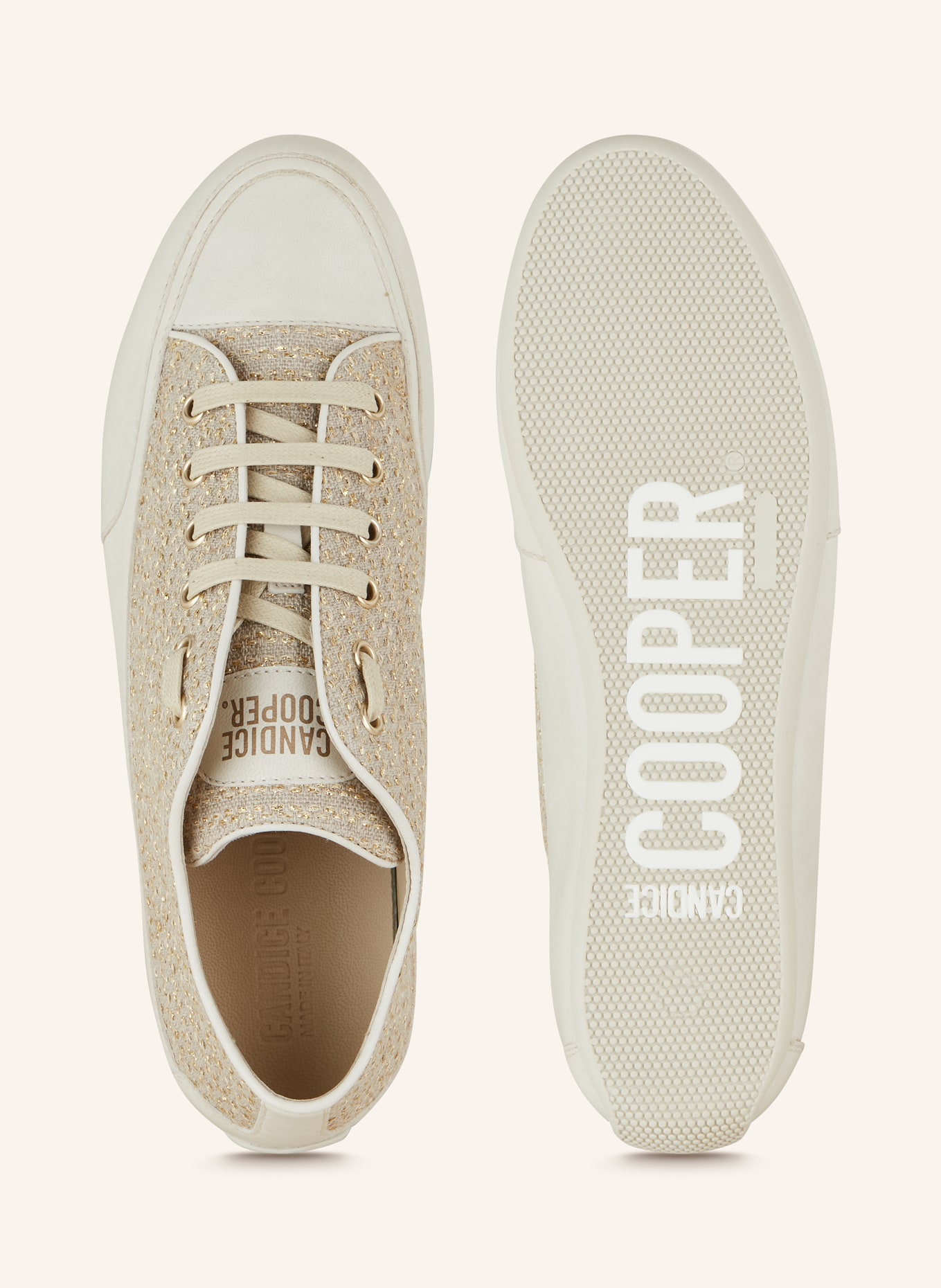 Candice Cooper Sneakersy, Kolor: BEŻOWY/ ZŁOTY (Obrazek 5)