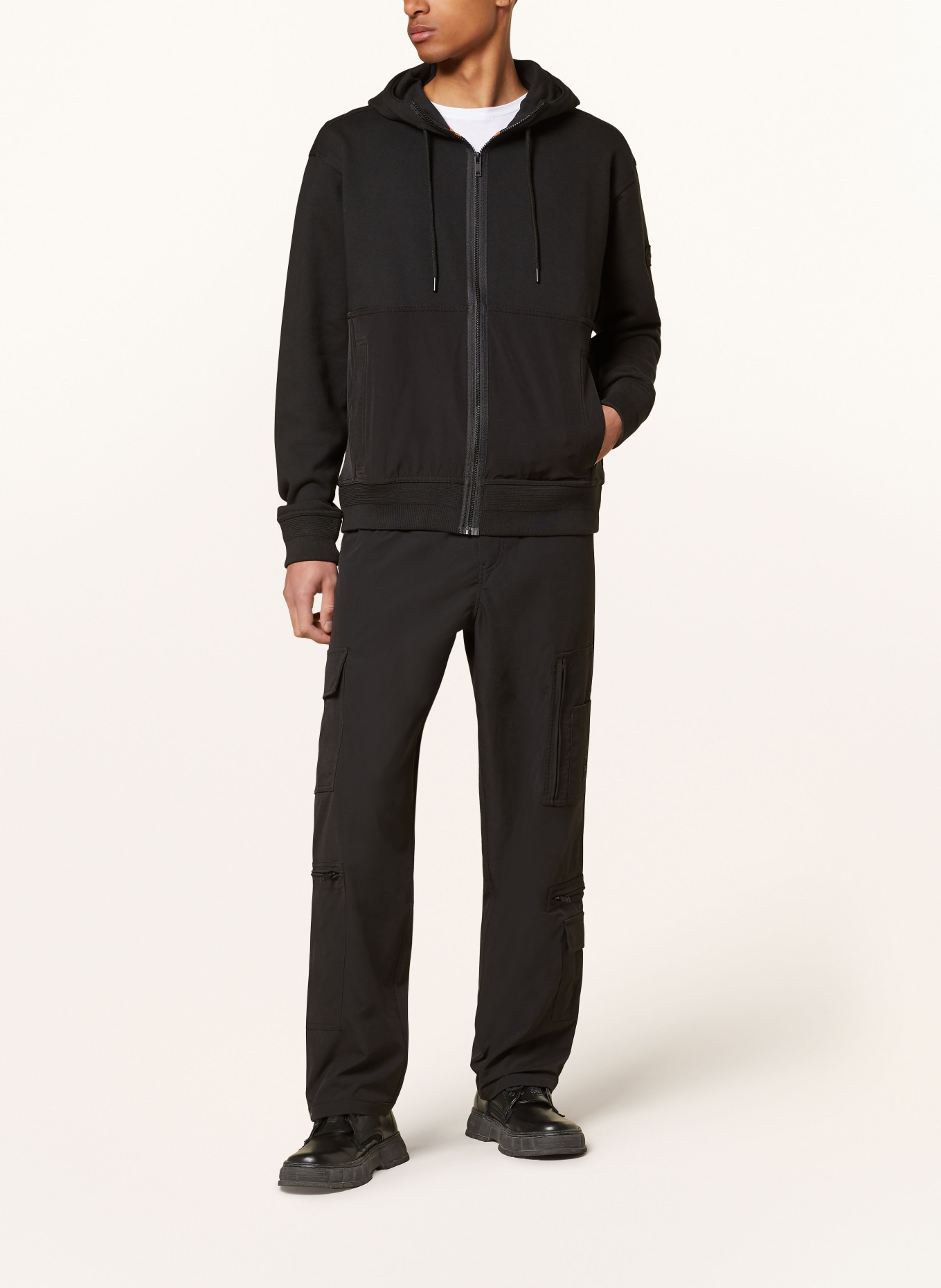 BOSS Sweat jacket ZEBRIDHOOD, Color: BLACK (Image 2)