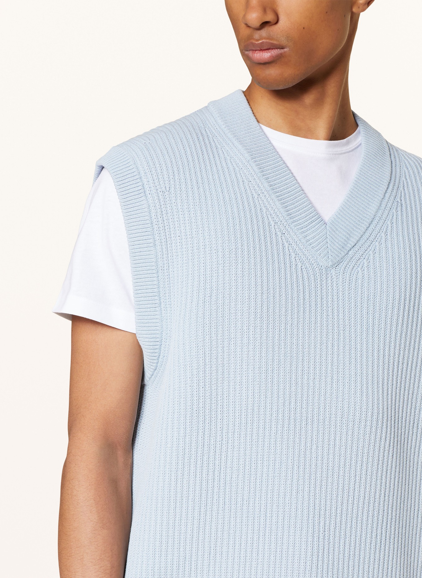 BOSS Sweater vest KECOTTO, Color: LIGHT BLUE (Image 4)