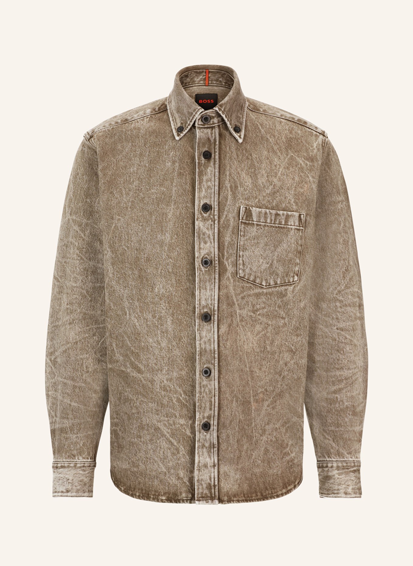 BOSS Denim jacket LAMBEY, Color: DARK BROWN (Image 1)