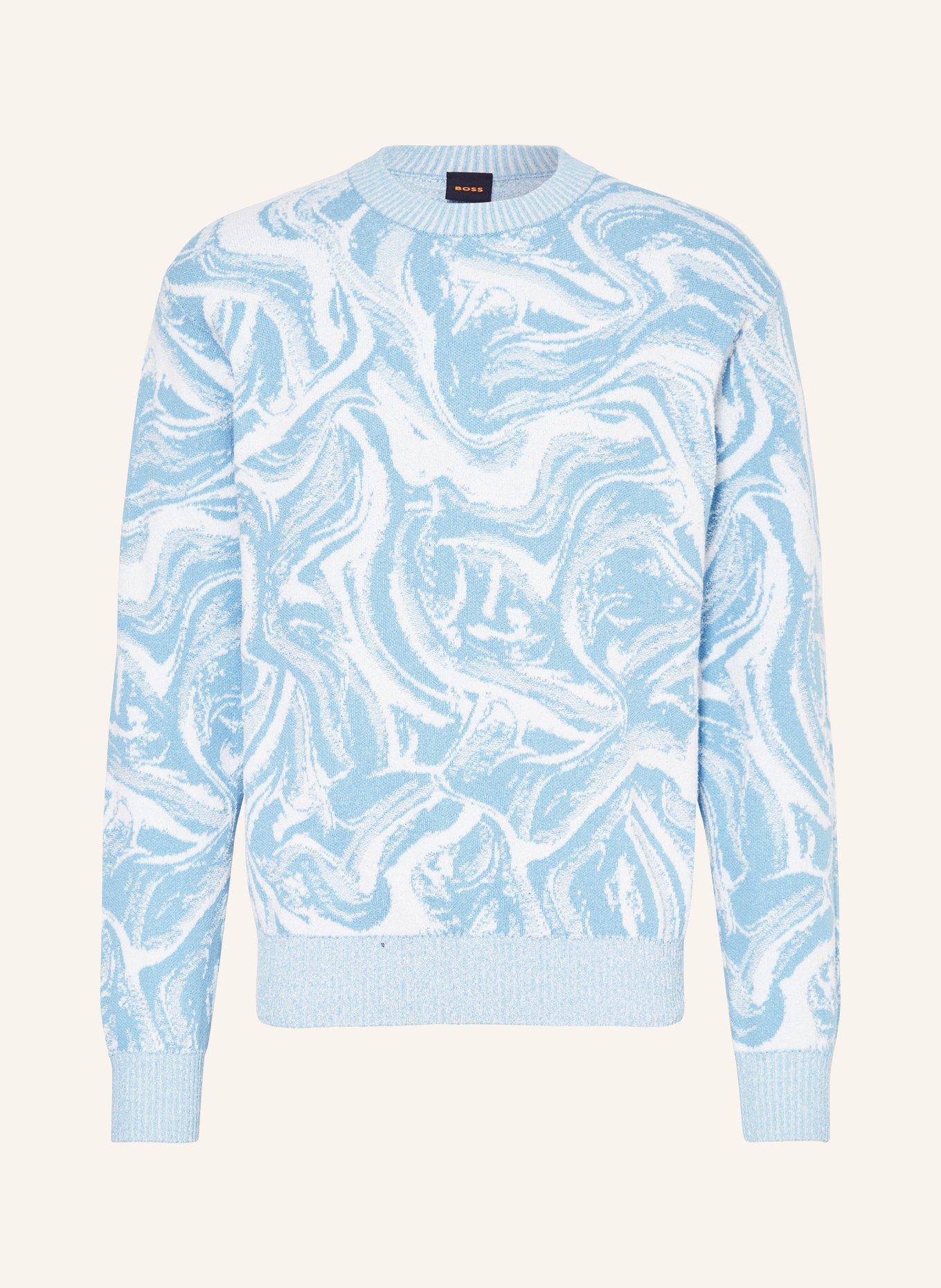 BOSS Sweater KILIAM, Color: LIGHT BLUE/ WHITE (Image 1)