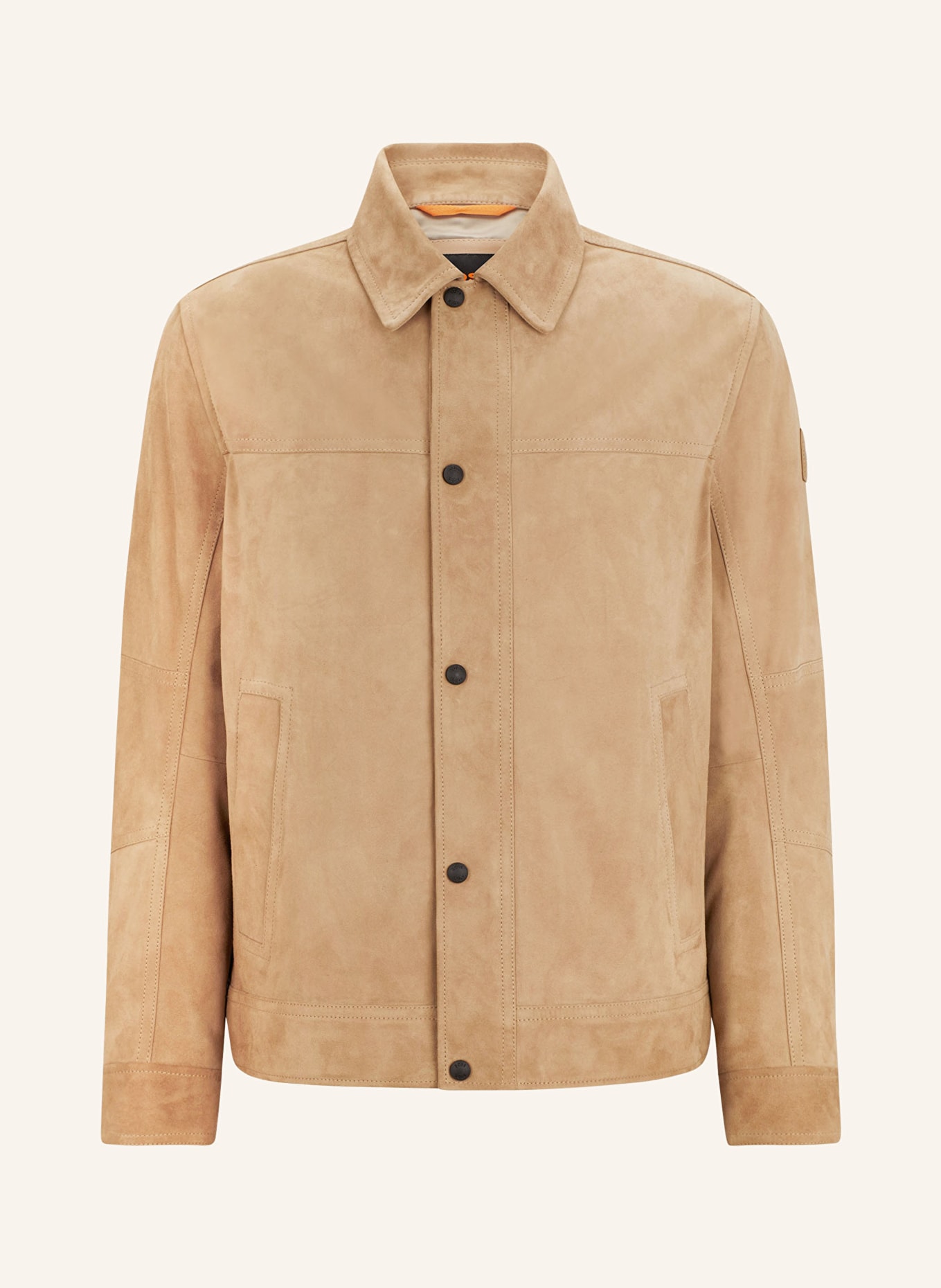 BOSS Leather jacket JOMISTER, Color: LIGHT BROWN (Image 1)