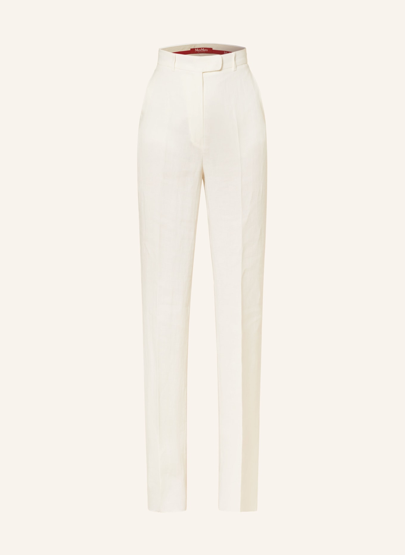 MaxMara STUDIO Wide leg trousers ALCANO made of linen, Color: ECRU (Image 1)