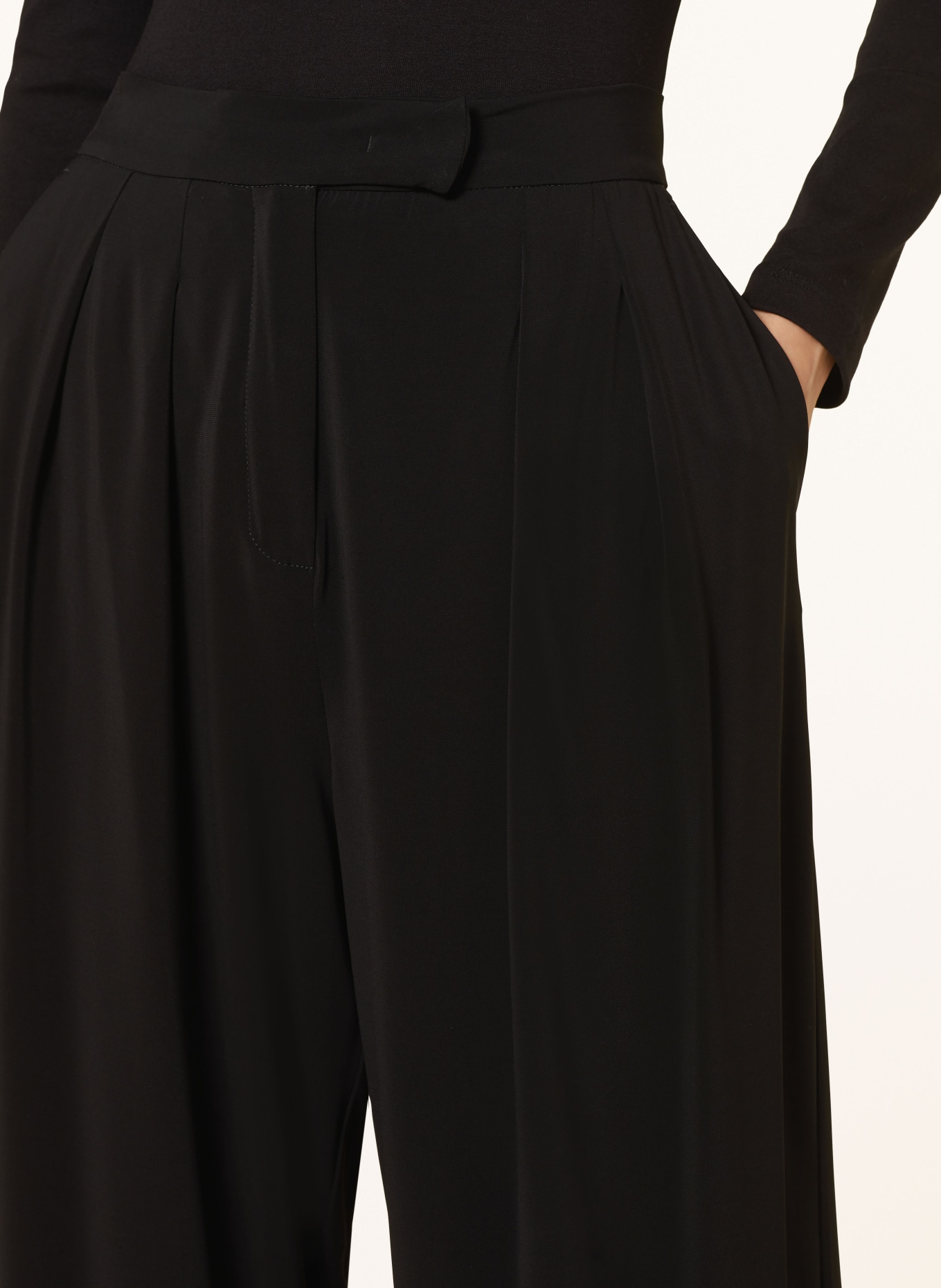 MaxMara LEISURE Spodnie dżersejowe GIOCHI, Kolor: CZARNY (Obrazek 5)