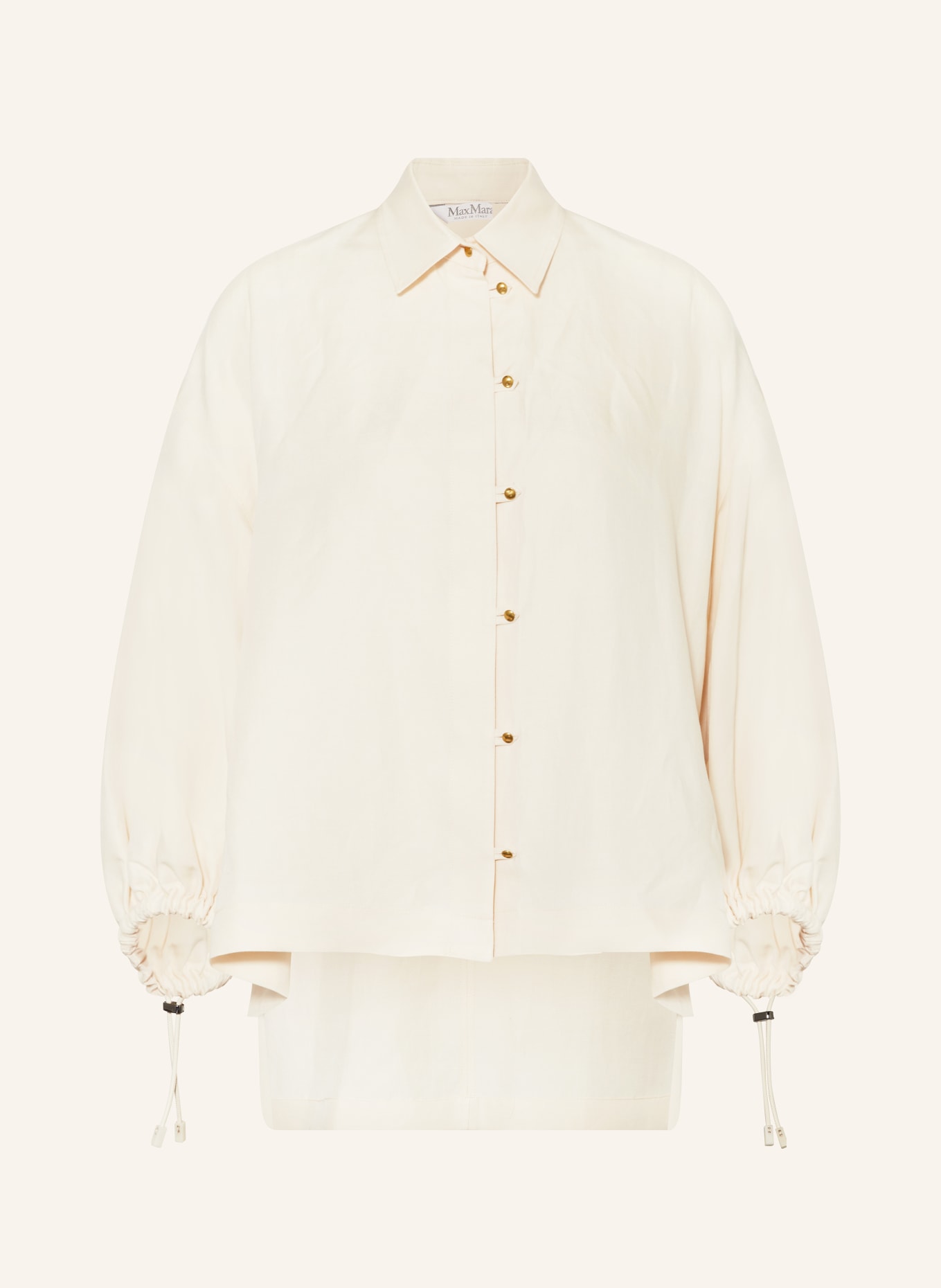 Max Mara Shirt blouse RODEO with linen and silk, Color: ECRU (Image 1)