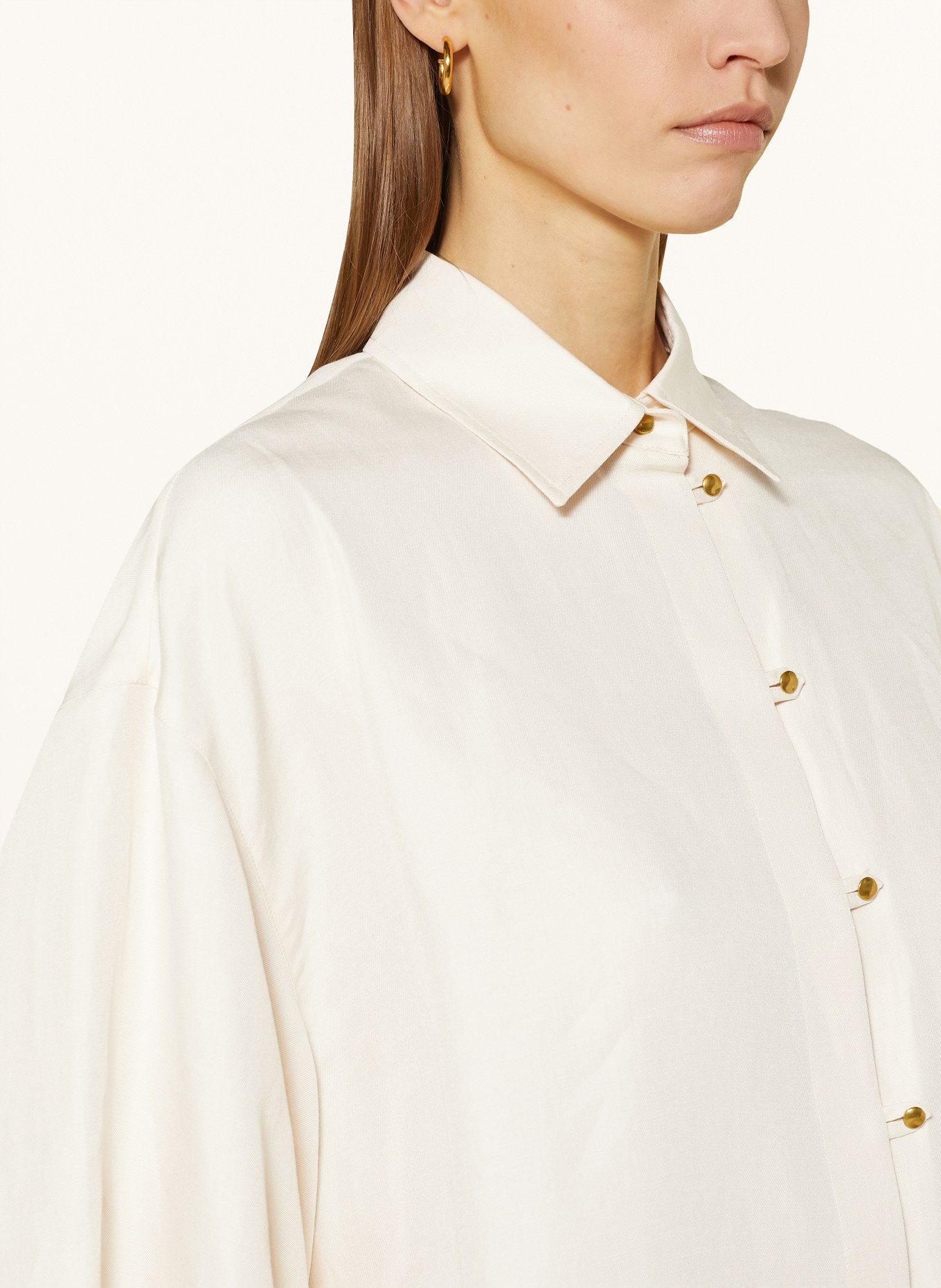 Max Mara Shirt blouse RODEO with linen and silk, Color: ECRU (Image 4)