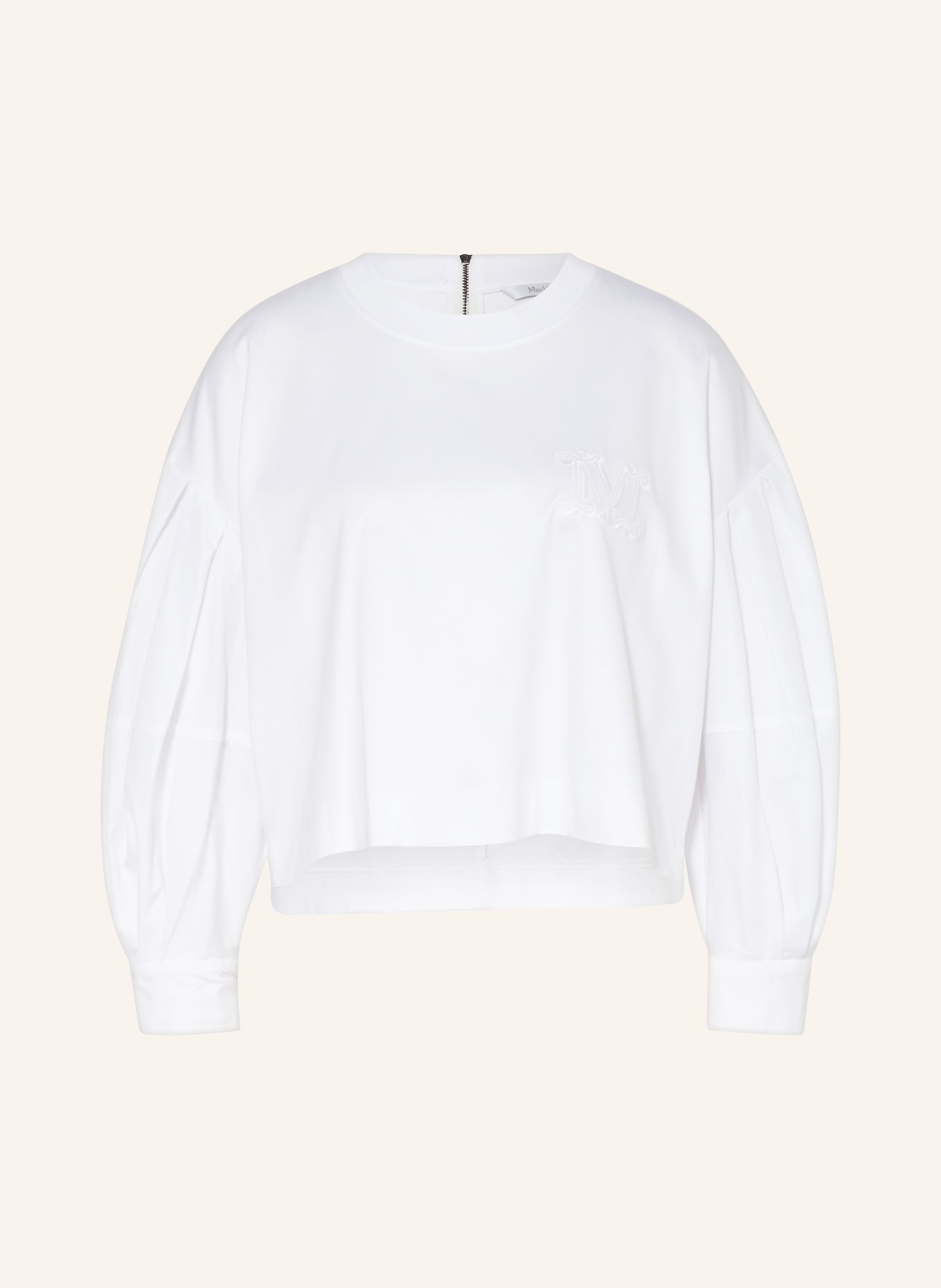 Max Mara Sweatshirt DOLLY in mixed materials, Color: WHITE (Image 1)