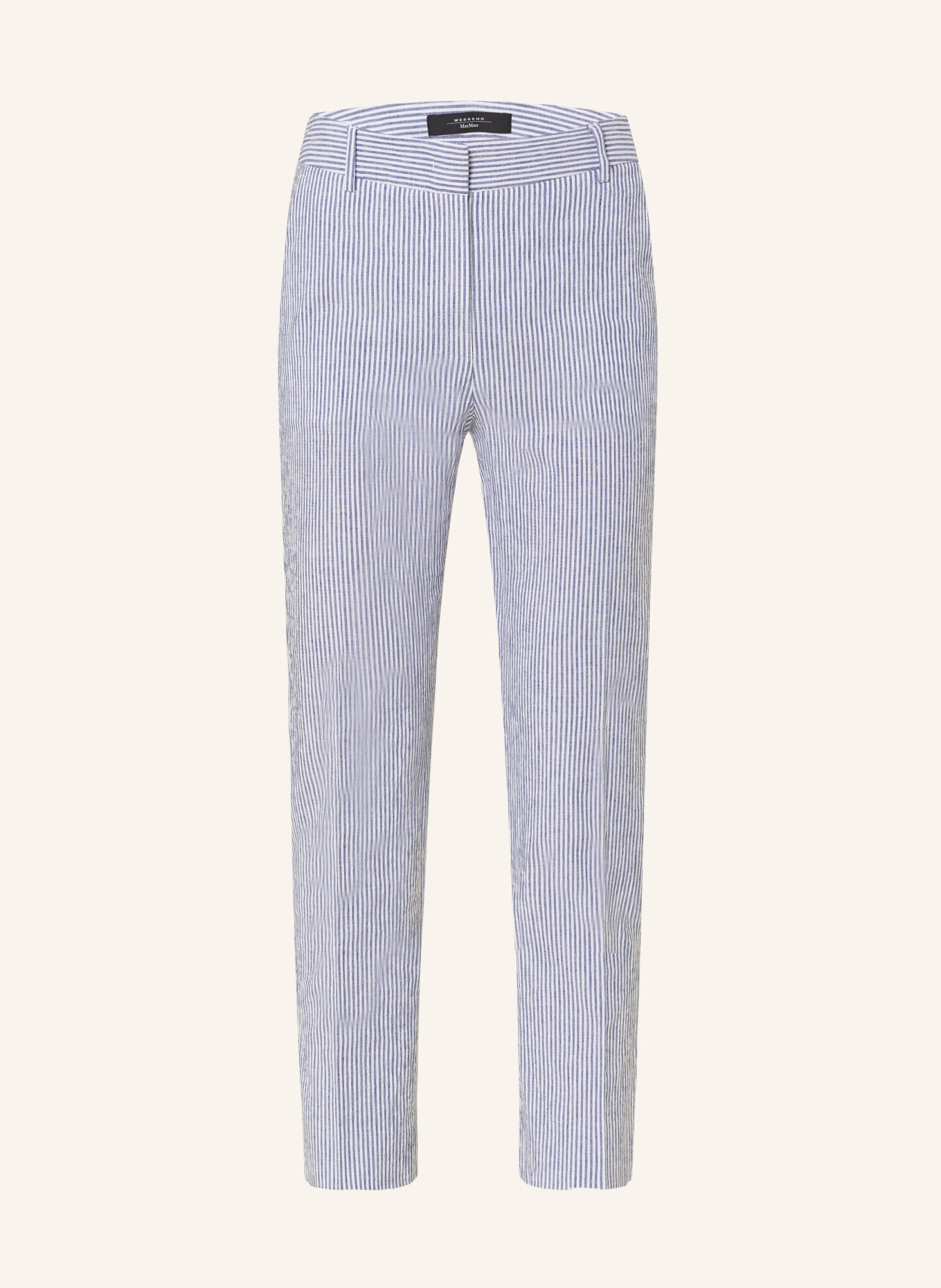 WEEKEND MaxMara 7/8 trousers STARLET, Color: WHITE/ BLUE (Image 1)
