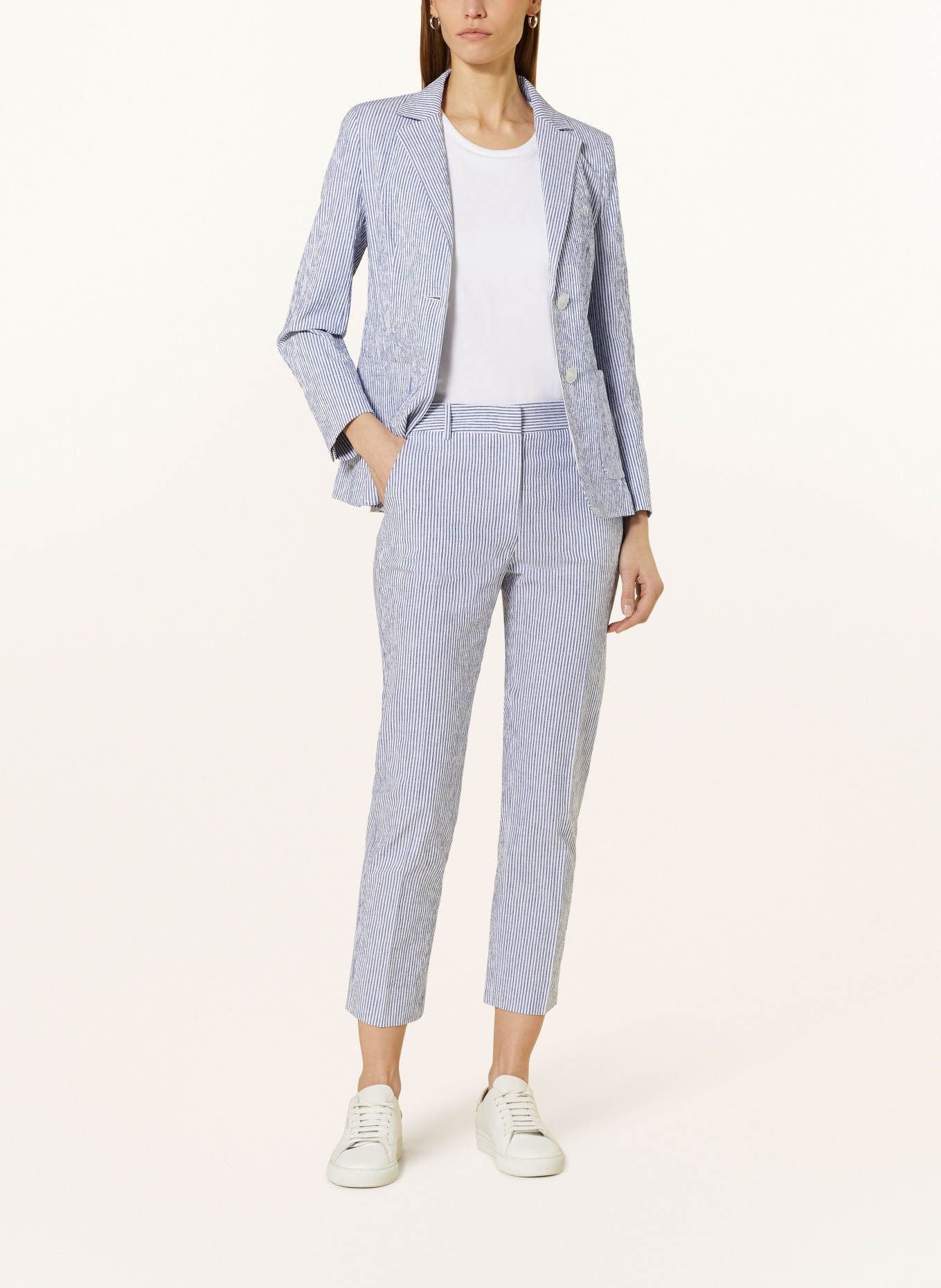 WEEKEND MaxMara 7/8 trousers STARLET, Color: WHITE/ BLUE (Image 2)