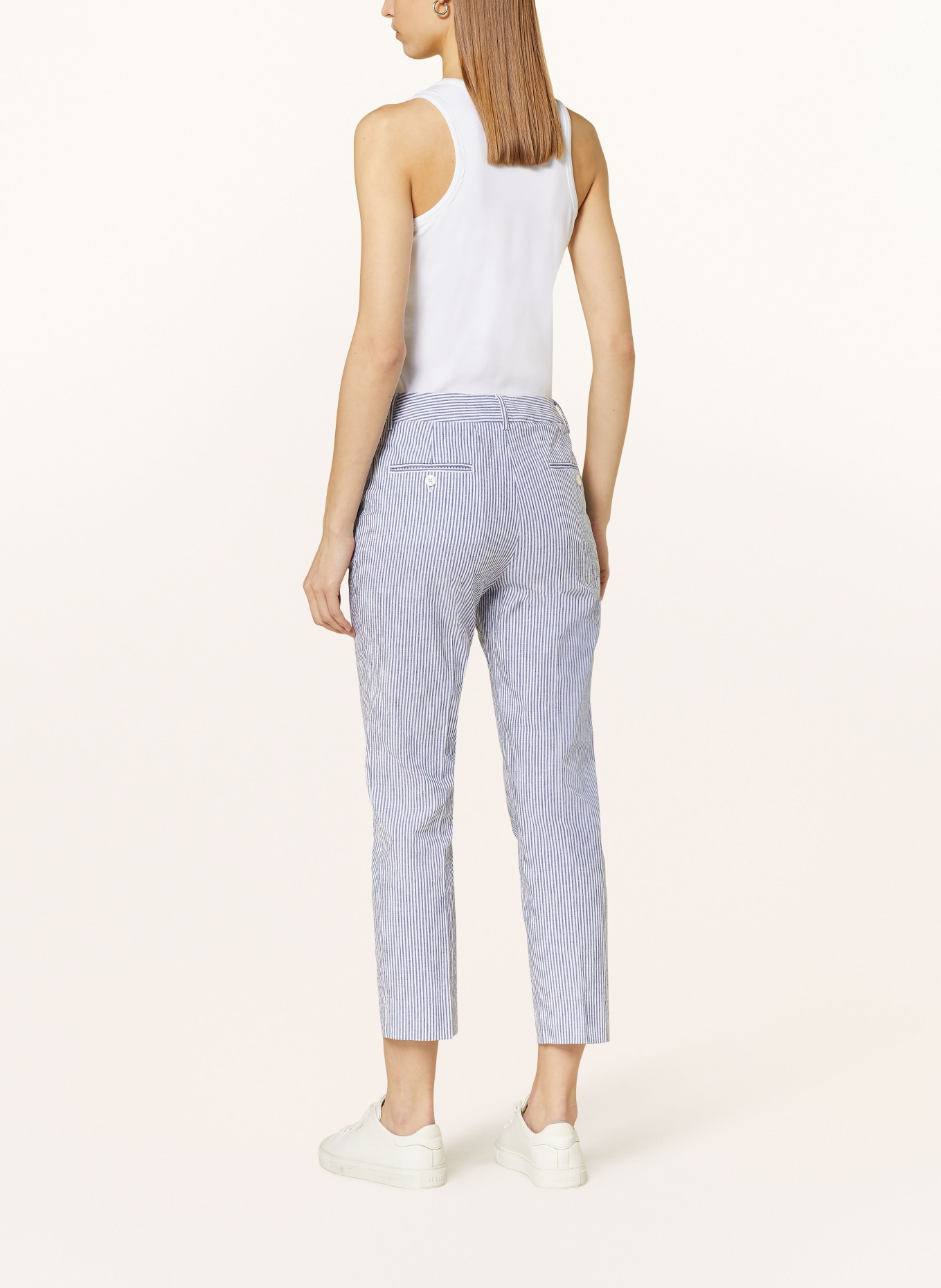 WEEKEND MaxMara 7/8 trousers STARLET, Color: WHITE/ BLUE (Image 3)