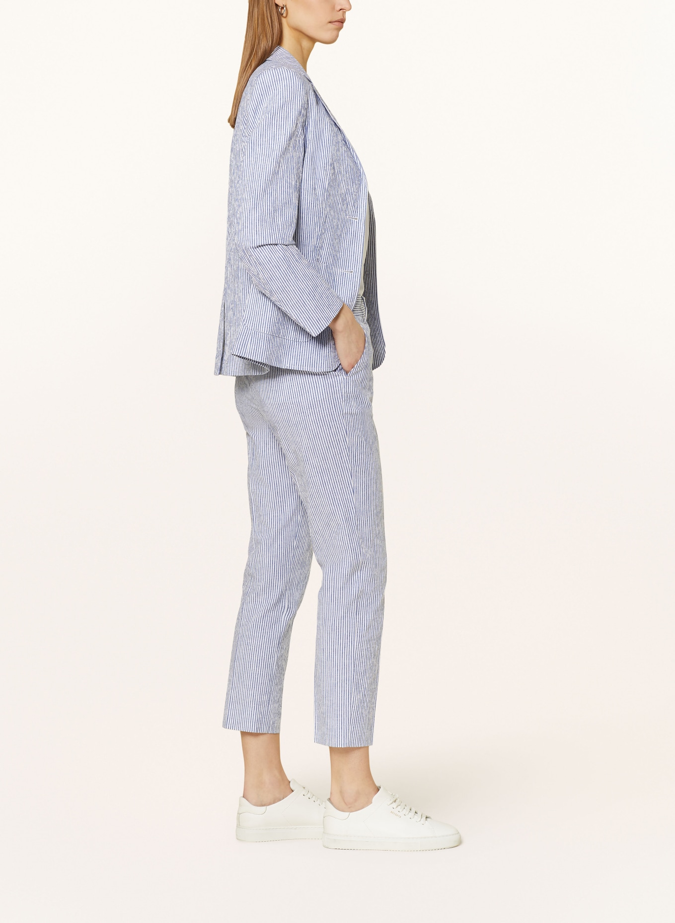 WEEKEND MaxMara 7/8 trousers STARLET, Color: WHITE/ BLUE (Image 4)