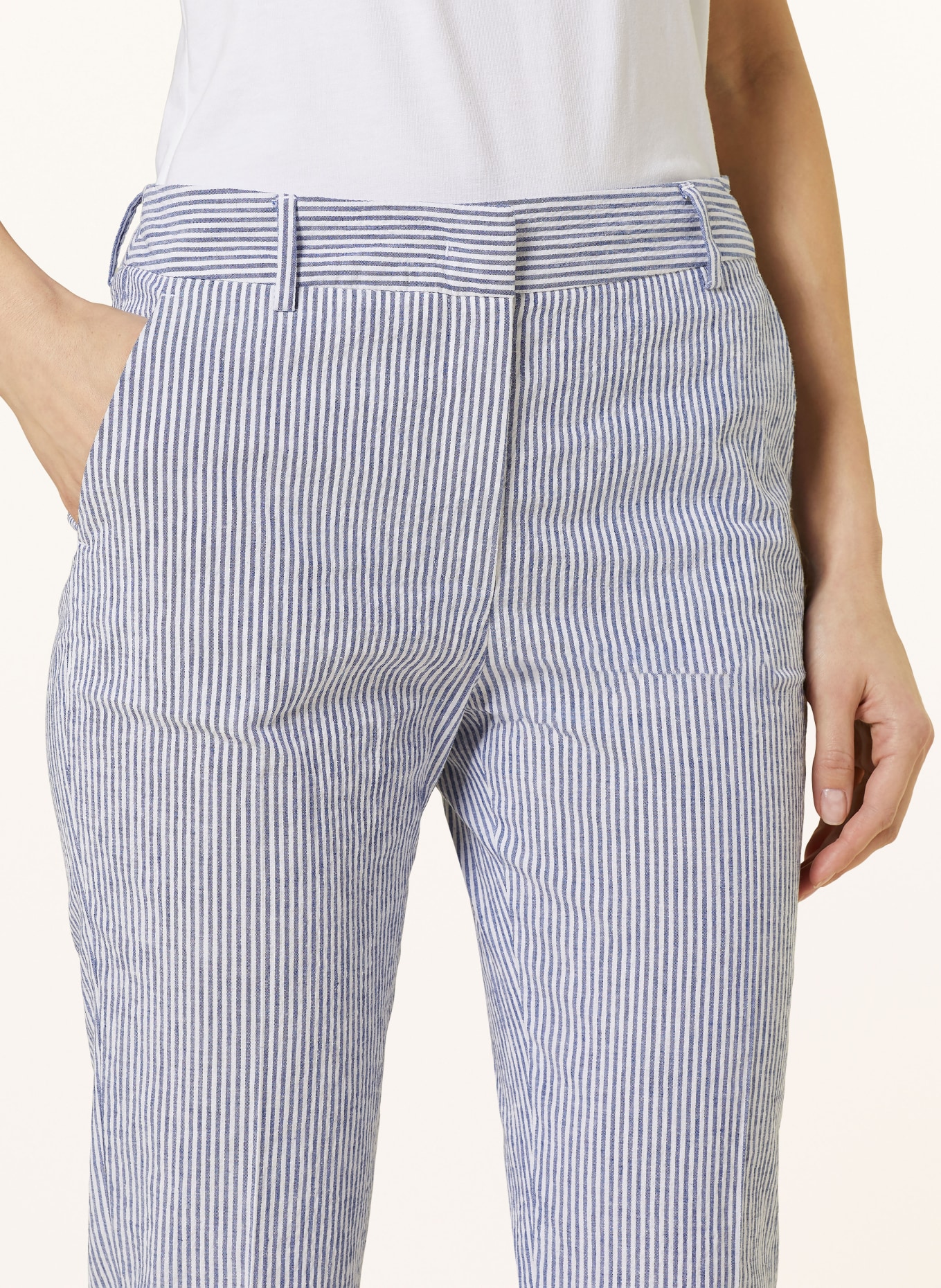 WEEKEND MaxMara 7/8 trousers STARLET, Color: WHITE/ BLUE (Image 5)
