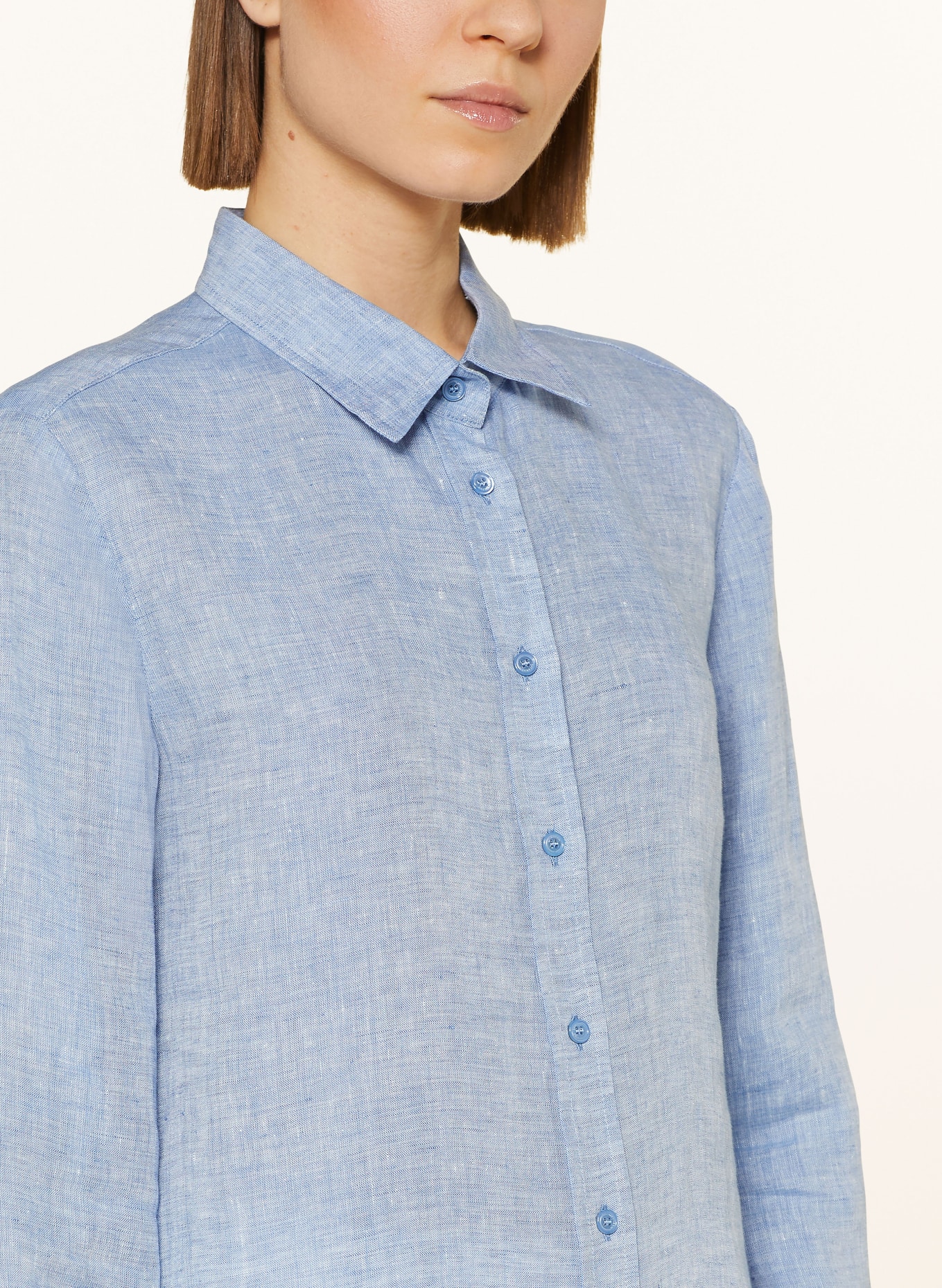 WEEKEND MaxMara Shirt blouse WERNER made of linen, Color: BLUE (Image 4)