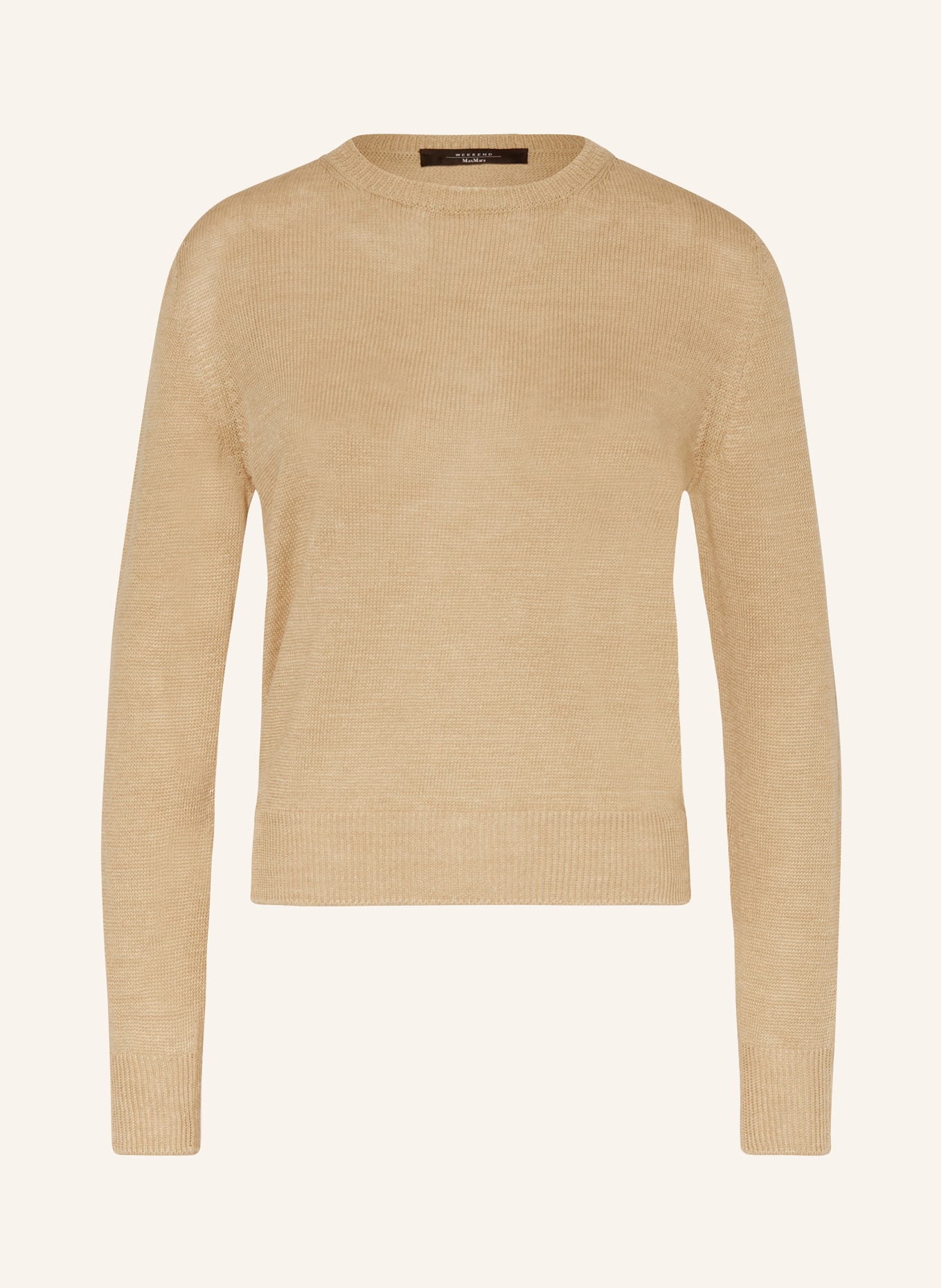 WEEKEND MaxMara Linen sweater ATZECO, Color: BEIGE (Image 1)