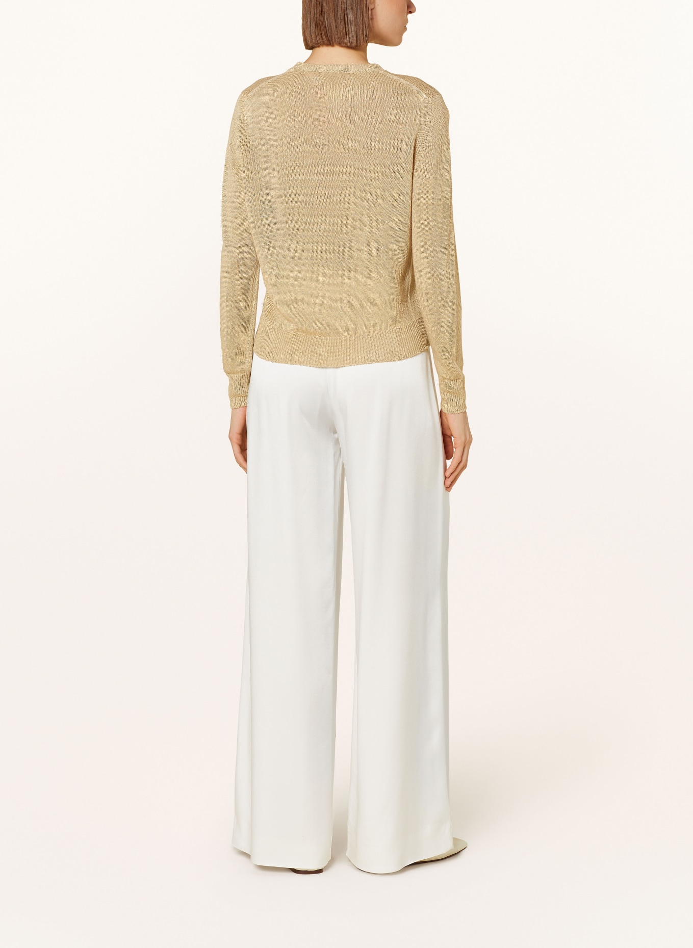 WEEKEND MaxMara Linen sweater ATZECO, Color: BEIGE (Image 3)