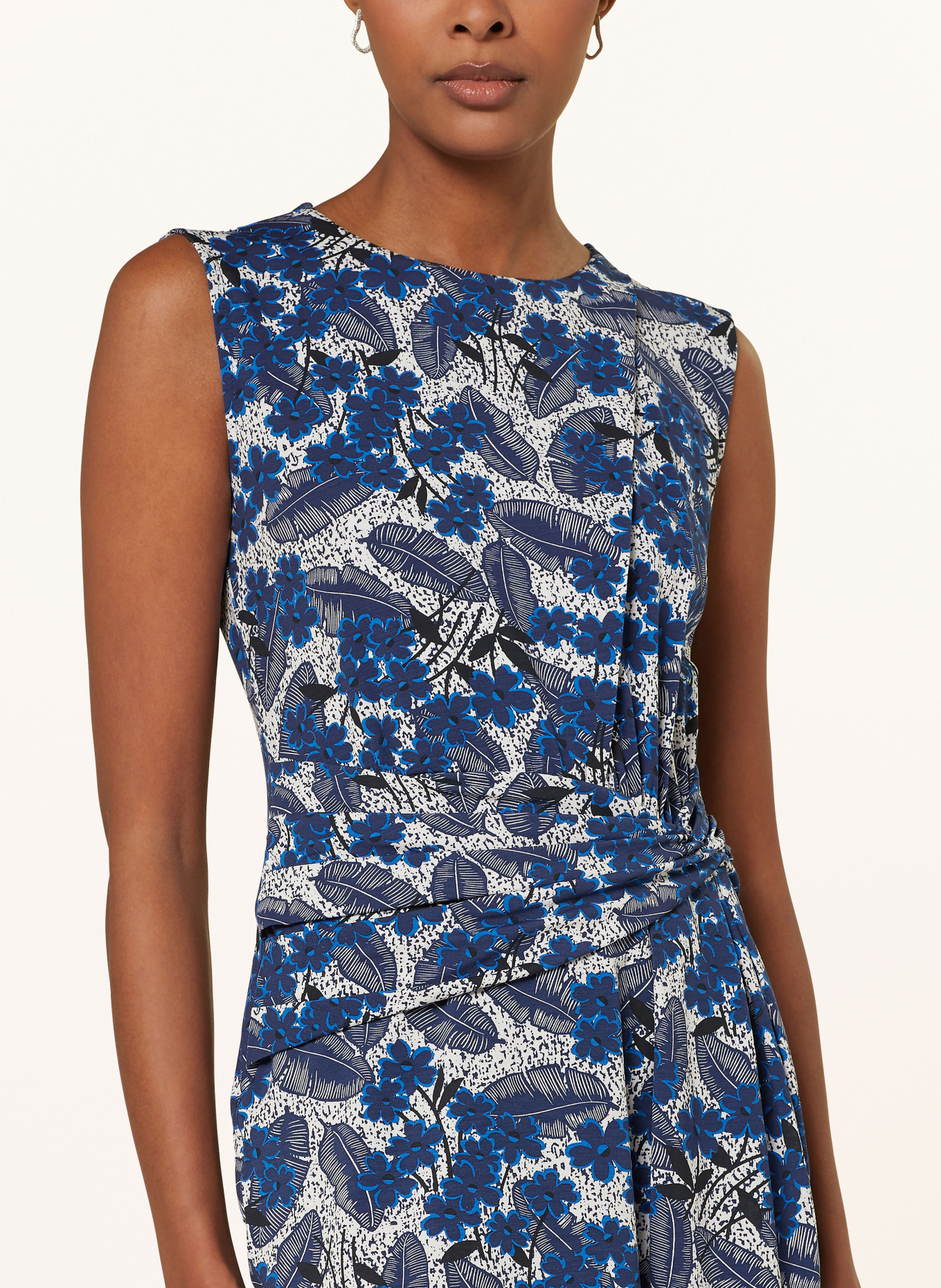 WEEKEND Max Mara Šaty EMBLEMA: MODRÁ / BÍLÁ