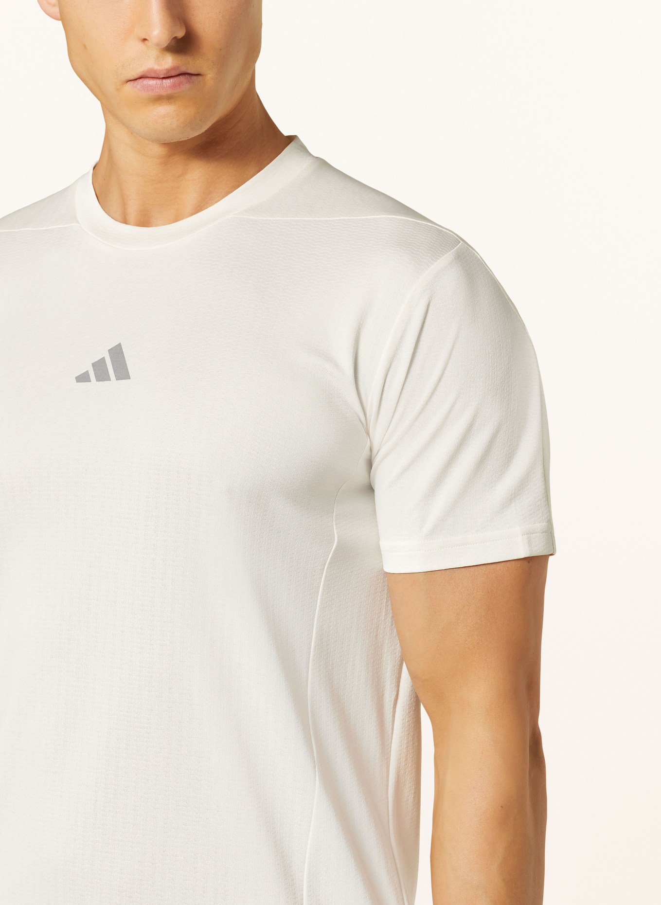 adidas T-Shirt DESIGNED FOR TRAINING, Farbe: ECRU (Bild 4)
