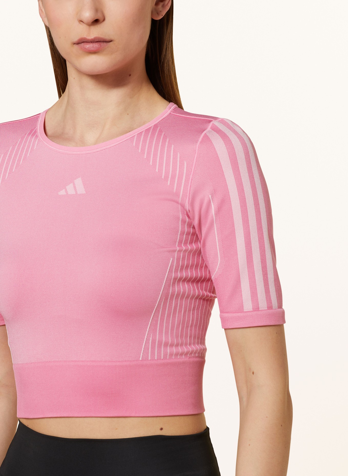 adidas Cropped-Shirt, Farbe: ROSA/ HELLROSA (Bild 4)