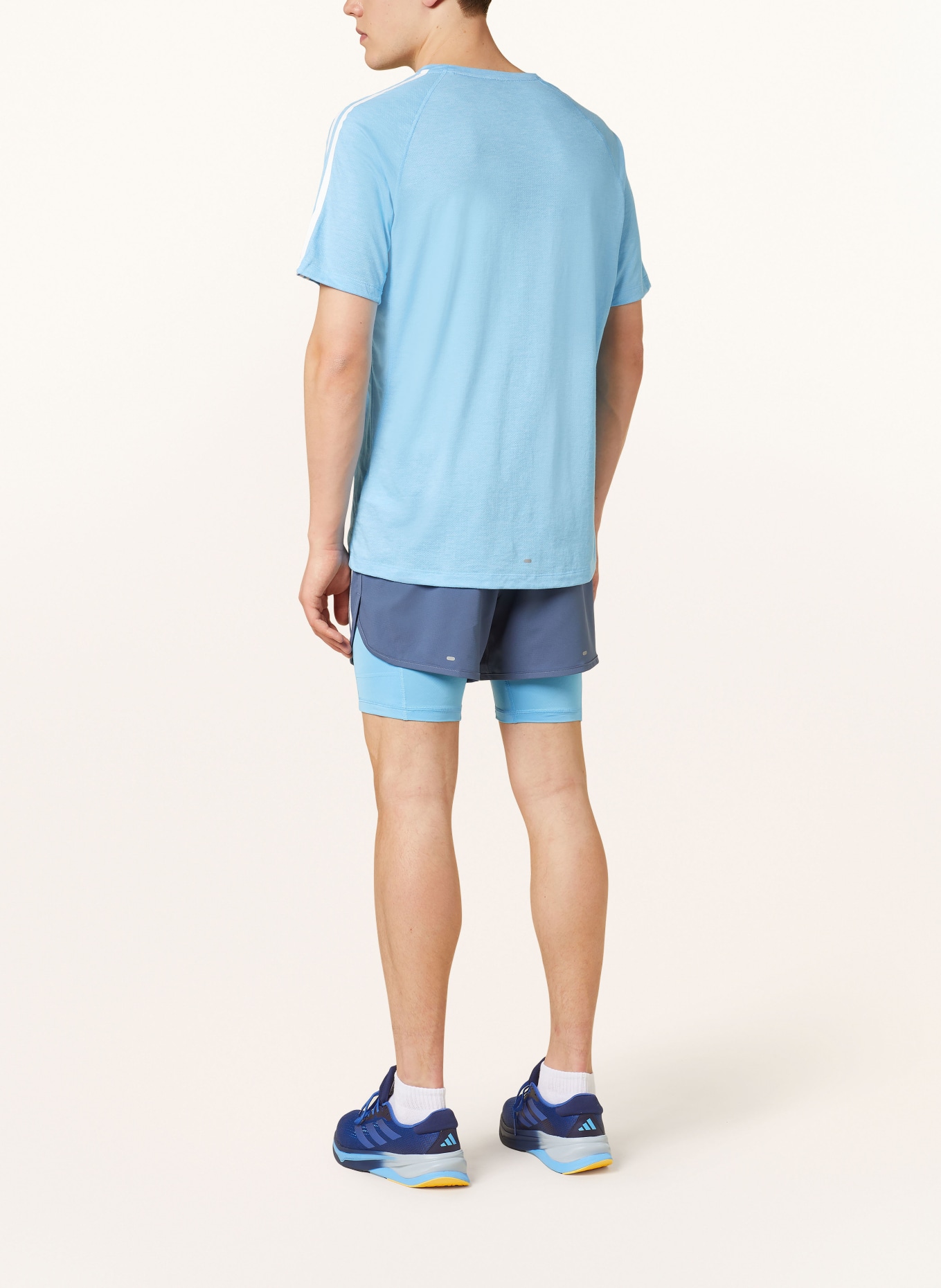 adidas Running shirt OWN THE RUN 3, Color: TURQUOISE/ WHITE (Image 3)