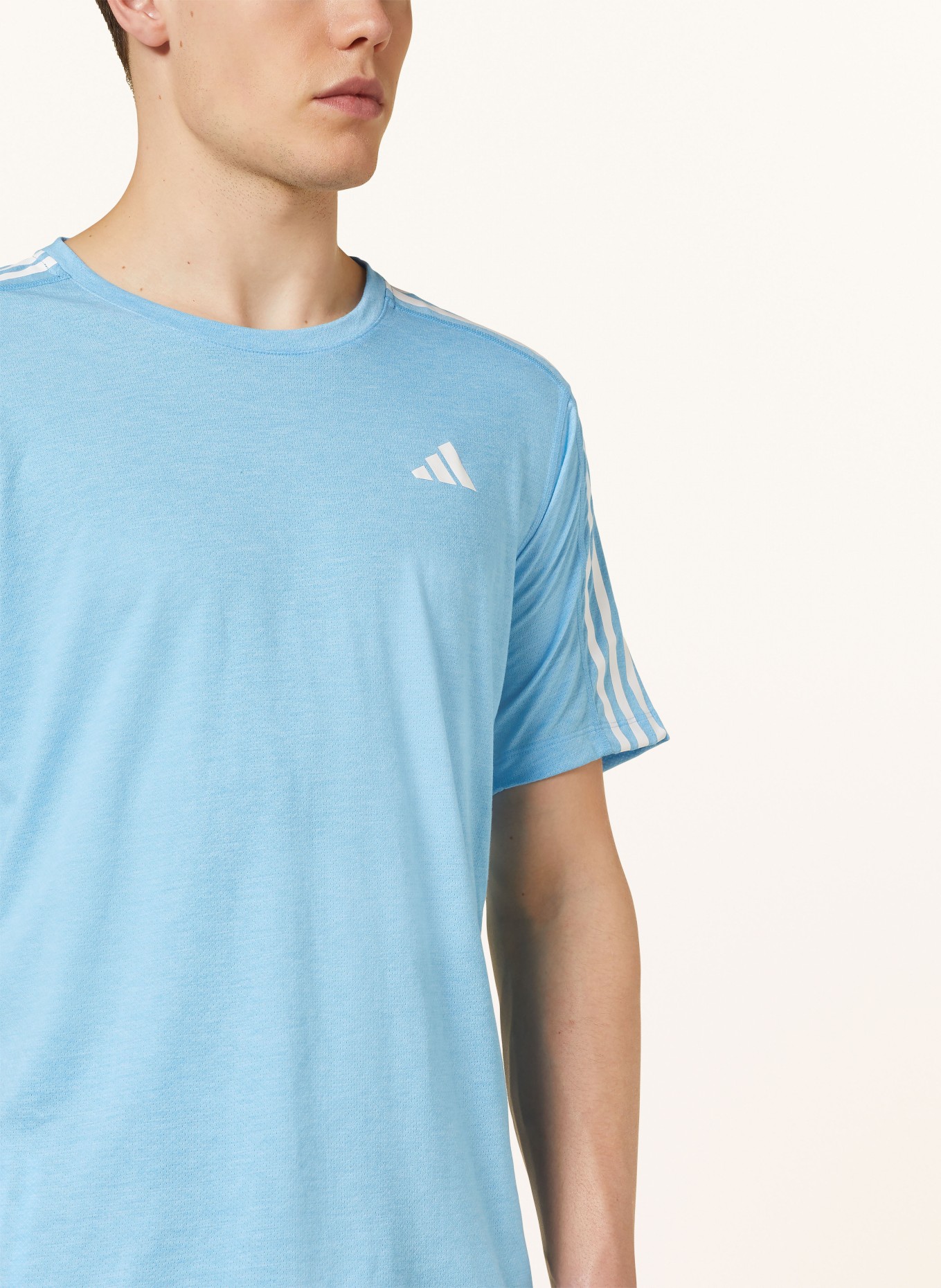 adidas Running shirt OWN THE RUN 3, Color: TURQUOISE/ WHITE (Image 4)