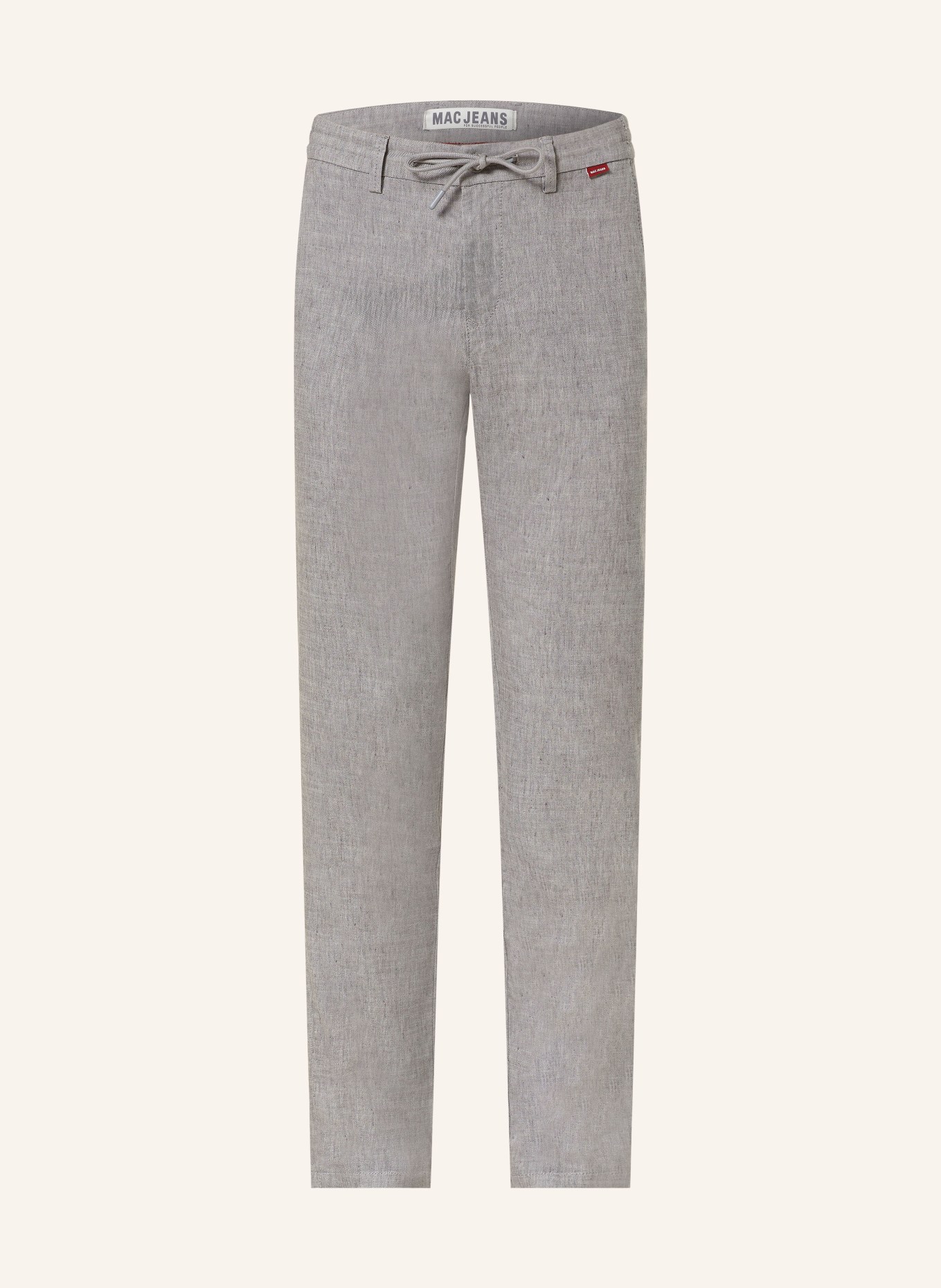 MAC Trousers LENNOX modern fit with linen, Color: GRAY (Image 1)
