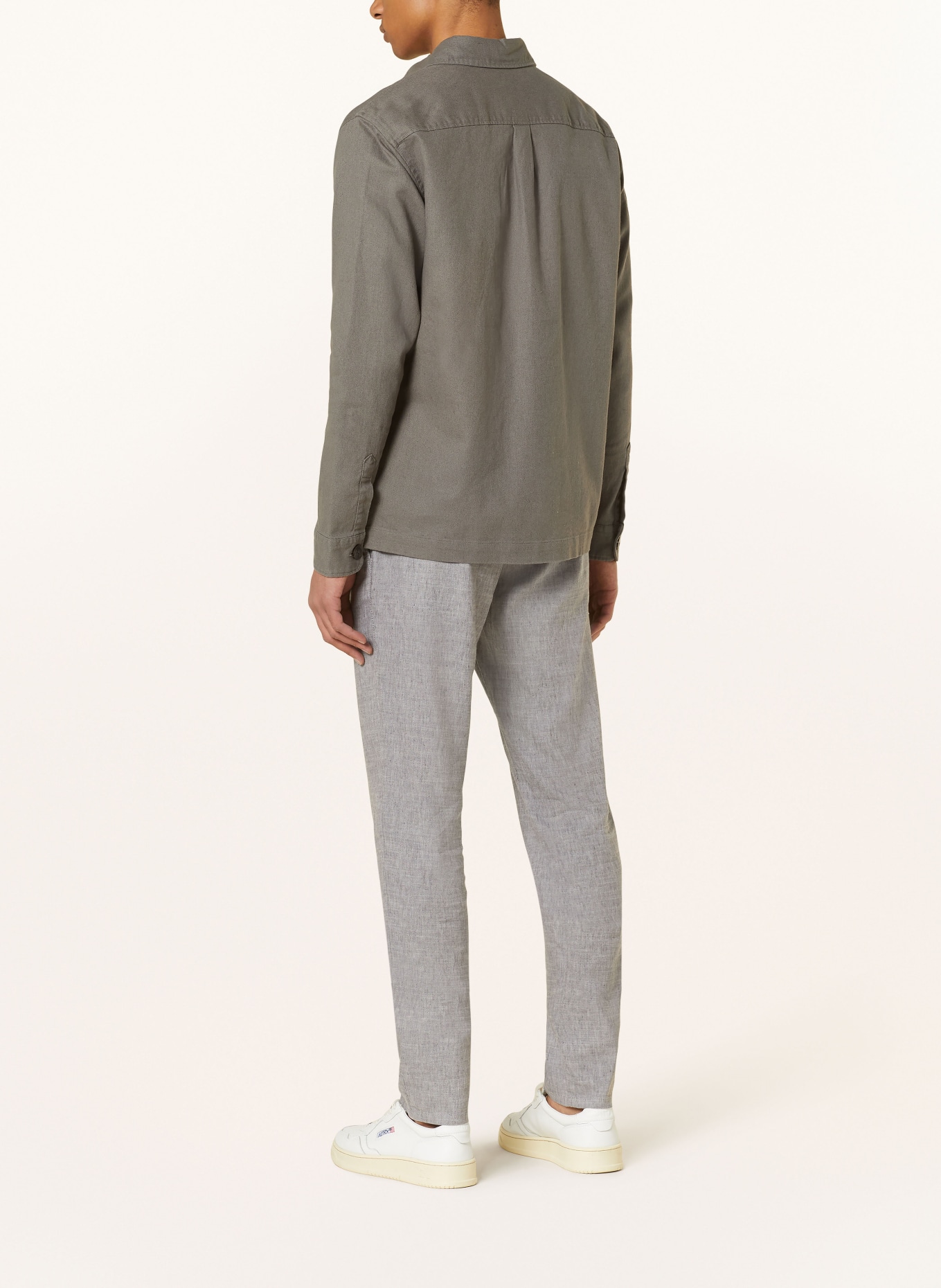 MAC Trousers LENNOX modern fit with linen, Color: GRAY (Image 3)
