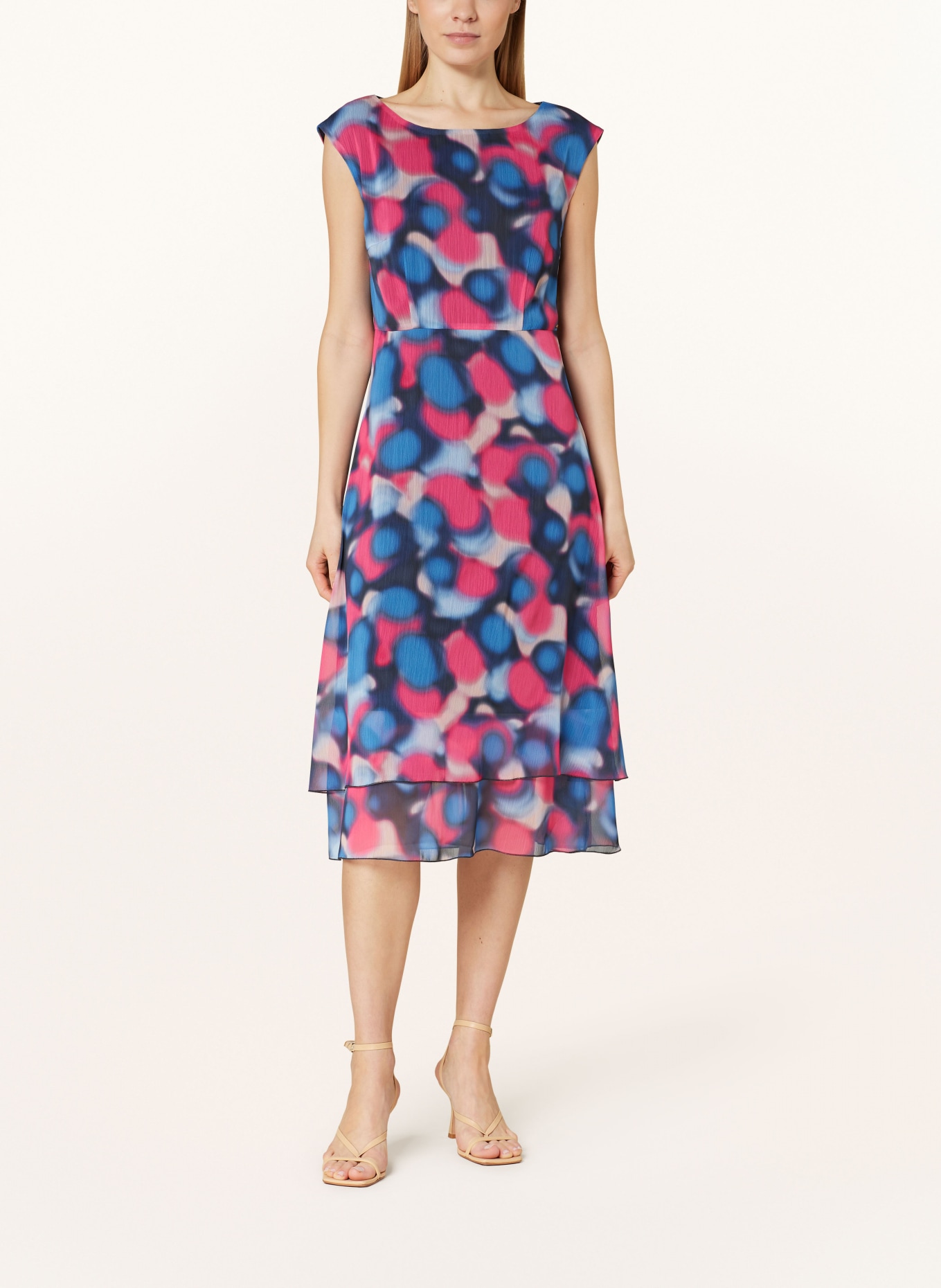 BETTY&CO Dress, Color: DARK BLUE/ NEON RED/ BLUE (Image 2)