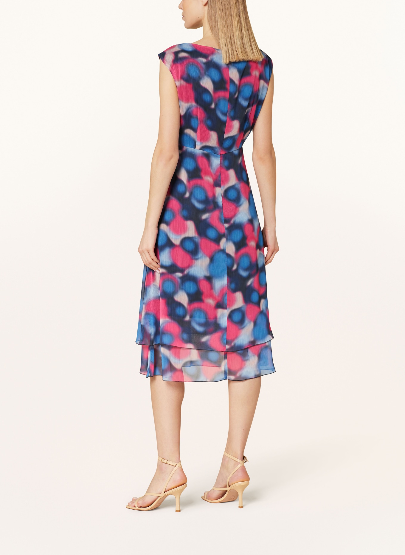 BETTY&CO Dress, Color: DARK BLUE/ NEON RED/ BLUE (Image 3)