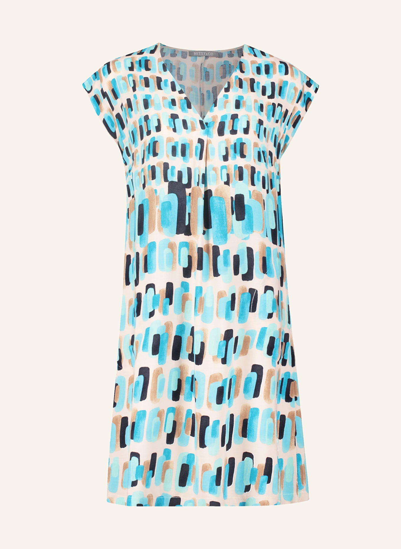 BETTY&CO Kleid, Farbe: CREME/ TÜRKIS/ BEIGE (Bild 1)