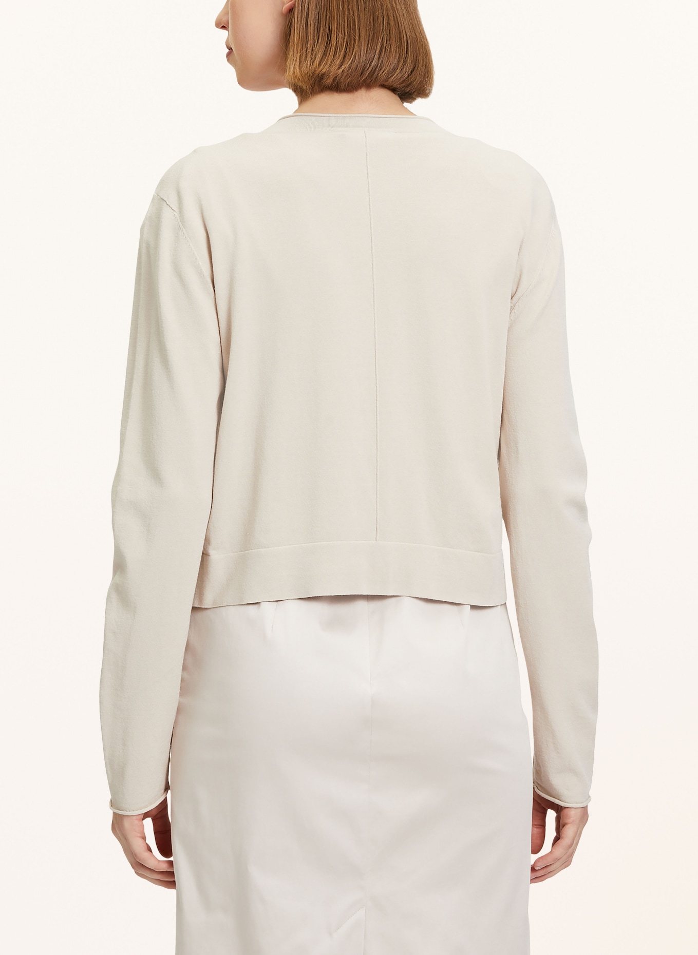 BETTY&CO Cropped knit cardigan, Color: BEIGE (Image 3)