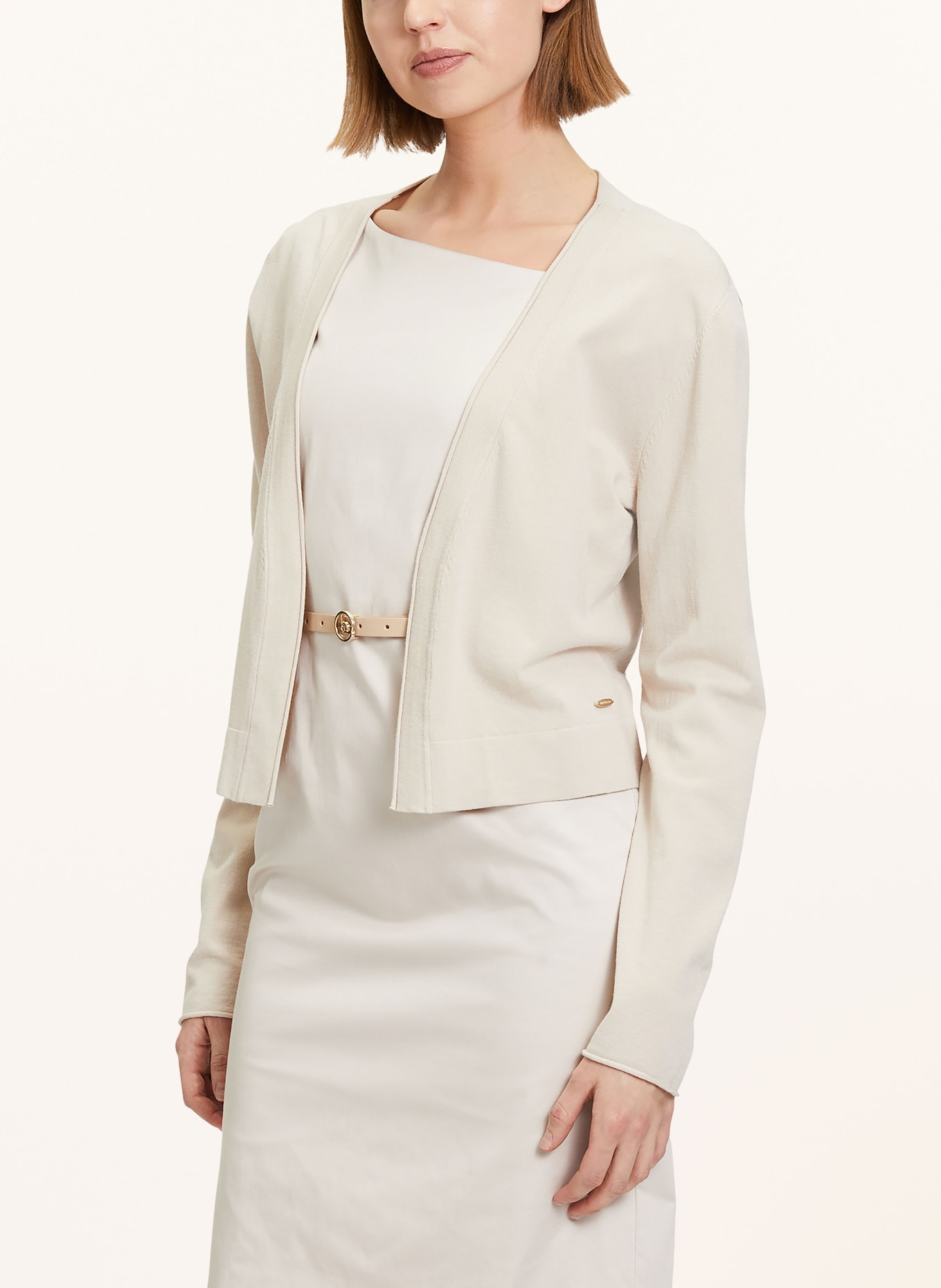 BETTY&CO Cropped knit cardigan, Color: BEIGE (Image 4)