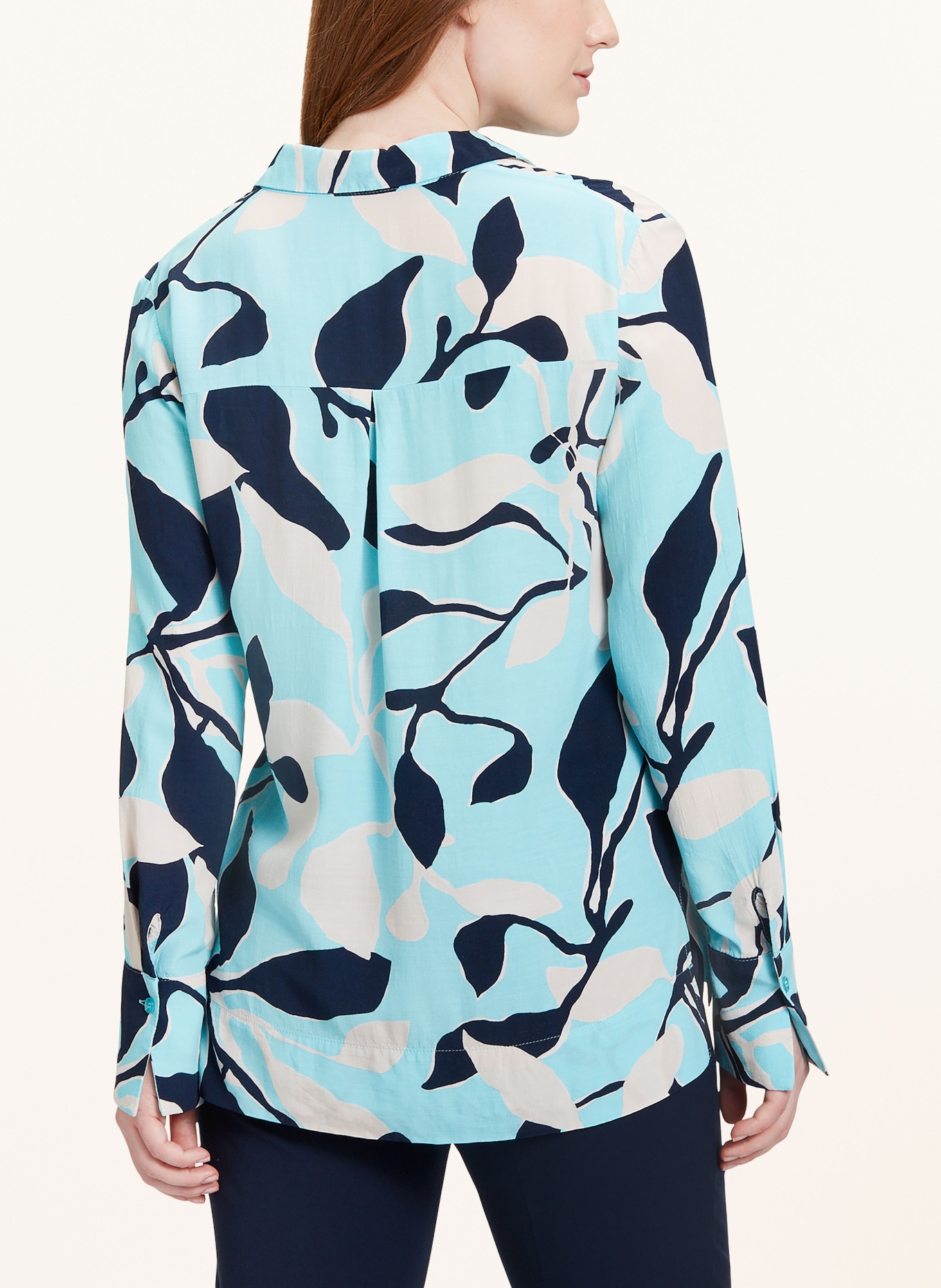 BETTY&CO Shirt blouse, Color: TURQUOISE/ DARK BLUE/ CREAM (Image 3)
