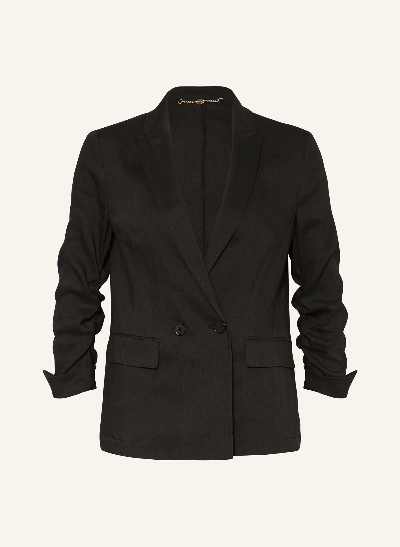 MARC CAIN Blazer mit Leinen: 900 BLACK